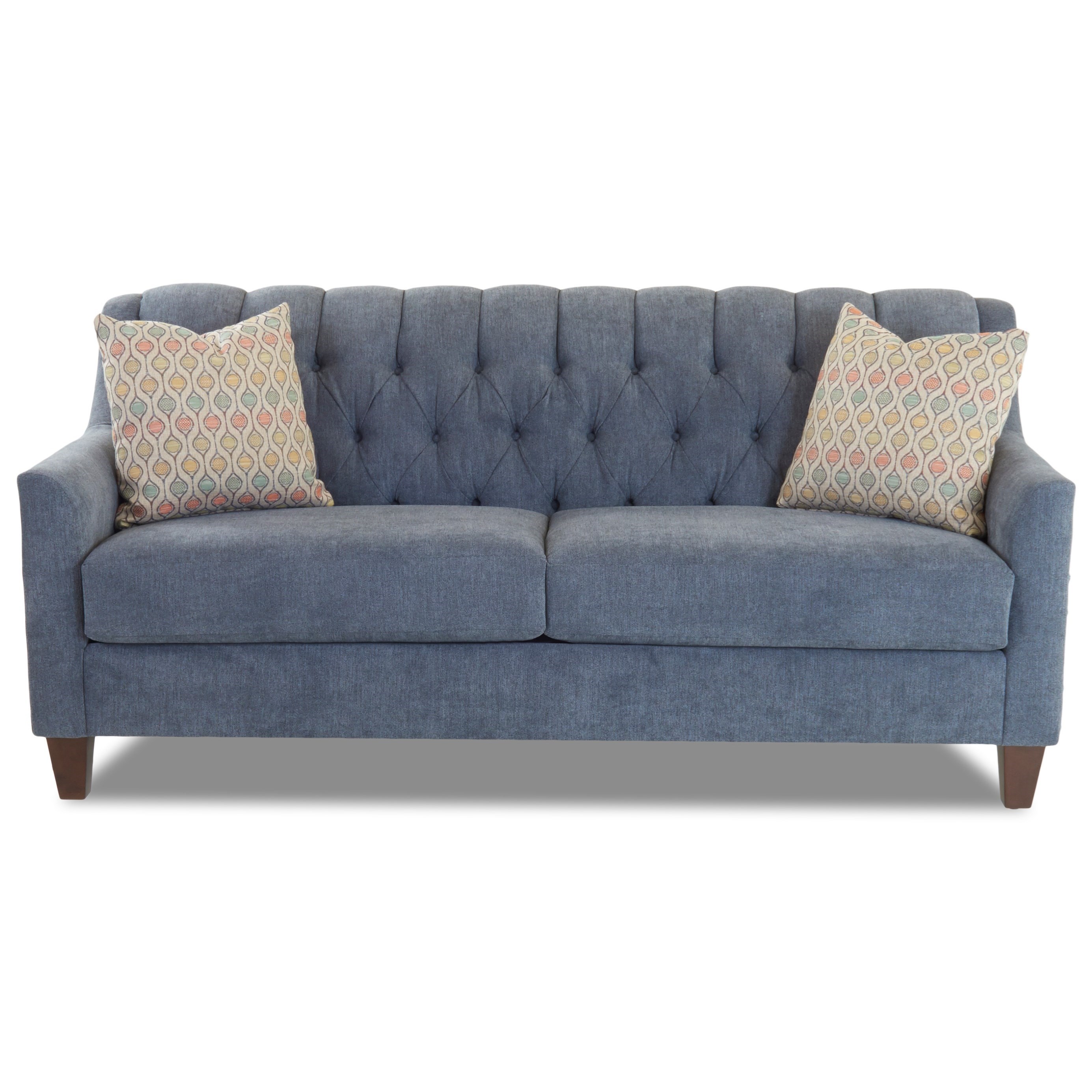 Klaussner Laguna Apartment Size Tufted Sofa Olinde S Furniture Sofas Klaussner Laguna Sofa Item Number K29500 S Aluna Dusk