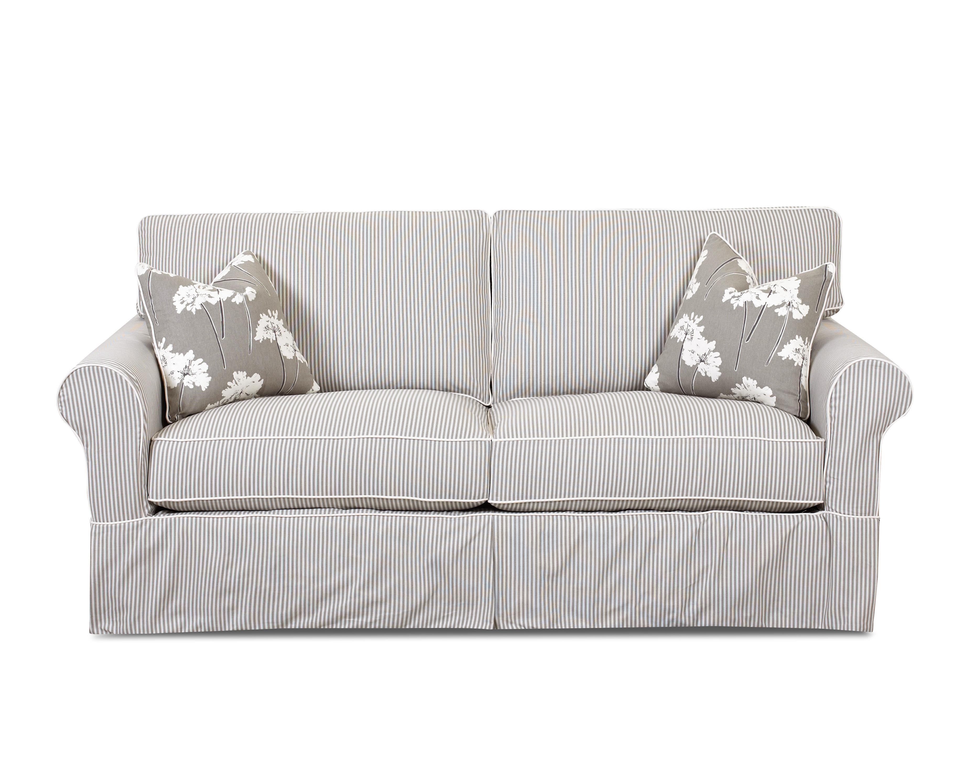 Southern Ss Traditional Sofa With Rolled Arms And Slip Cover By Klaussner At Value City Furniture