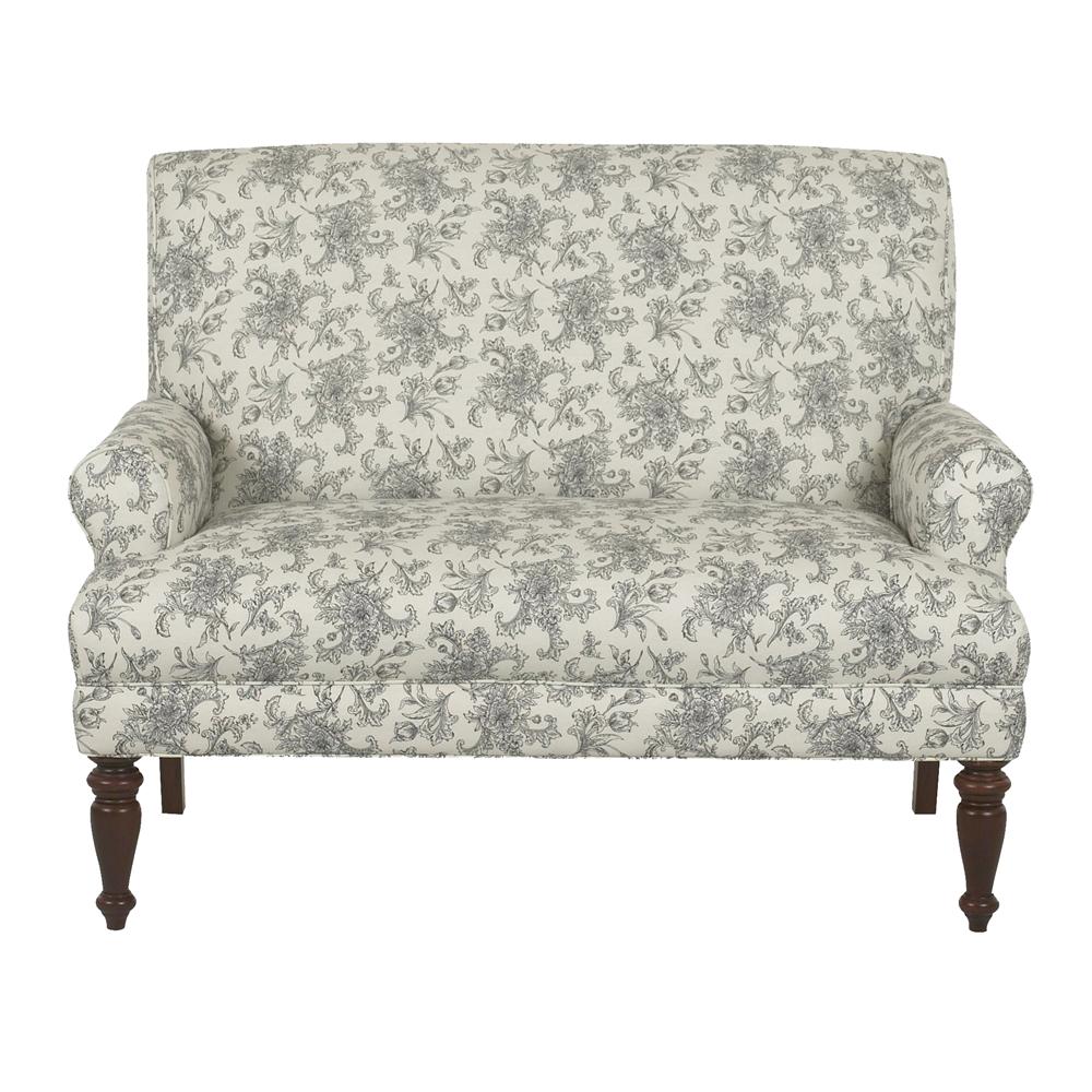 Elliston Place Teasdale Traditional Upholstered Love Seat with Wood