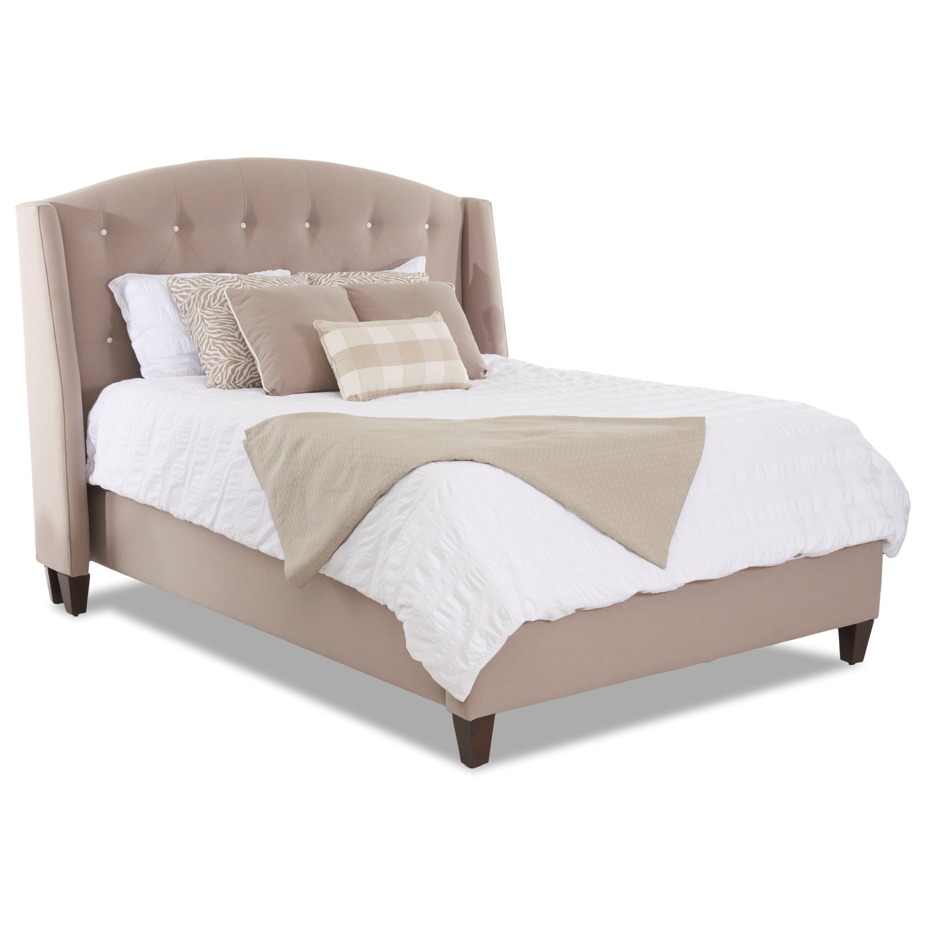 Klaussner Upholstered Beds And Headboards King Upholstered Bed With Button Tufted Headboard Sheely S Furniture Appliance Upholstered Beds