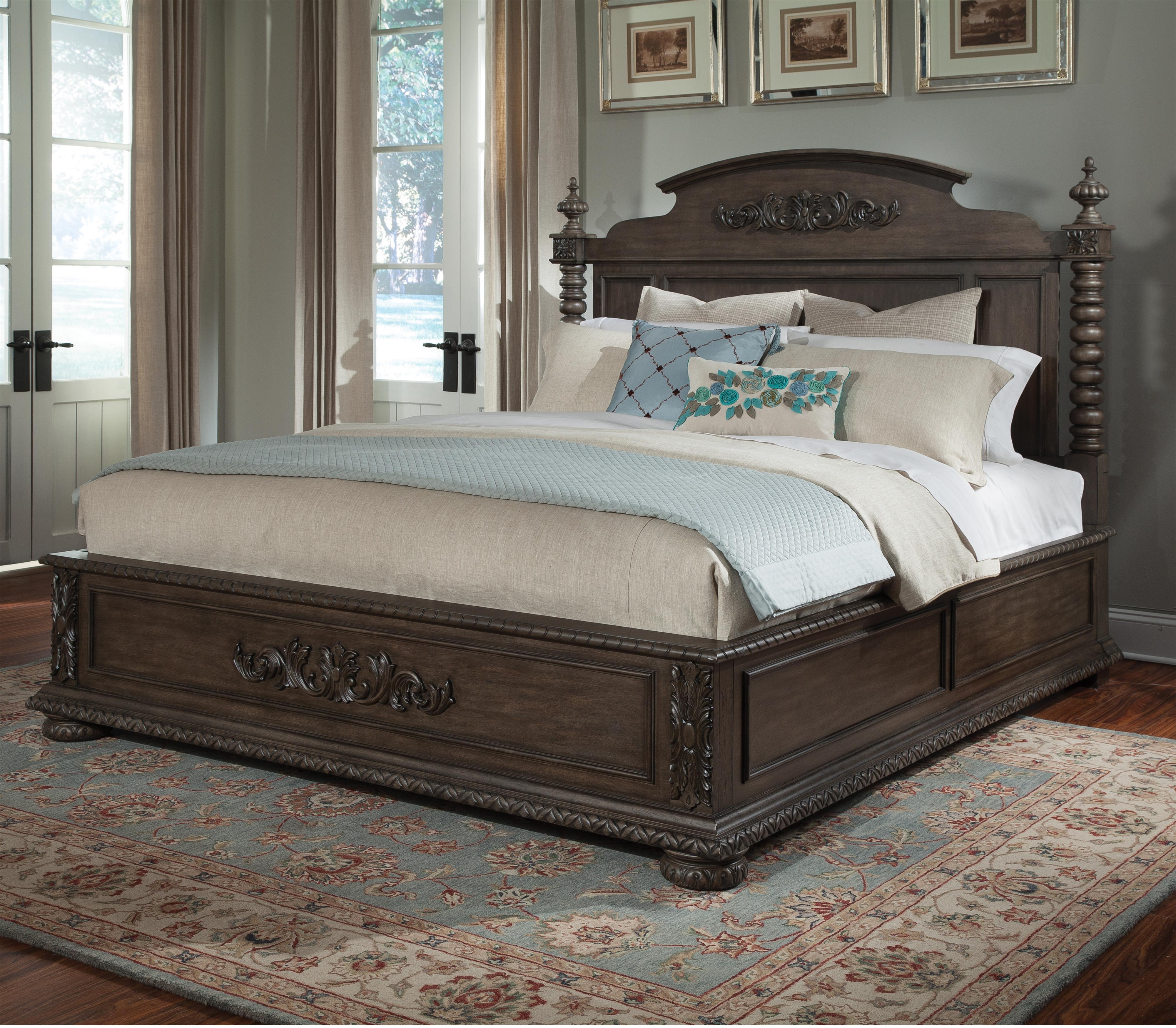 Klaussner International Versailles Queen Bed With Bun Feet And Klaussner International Versailles Queen Bed Item Number 980 050 Qbed