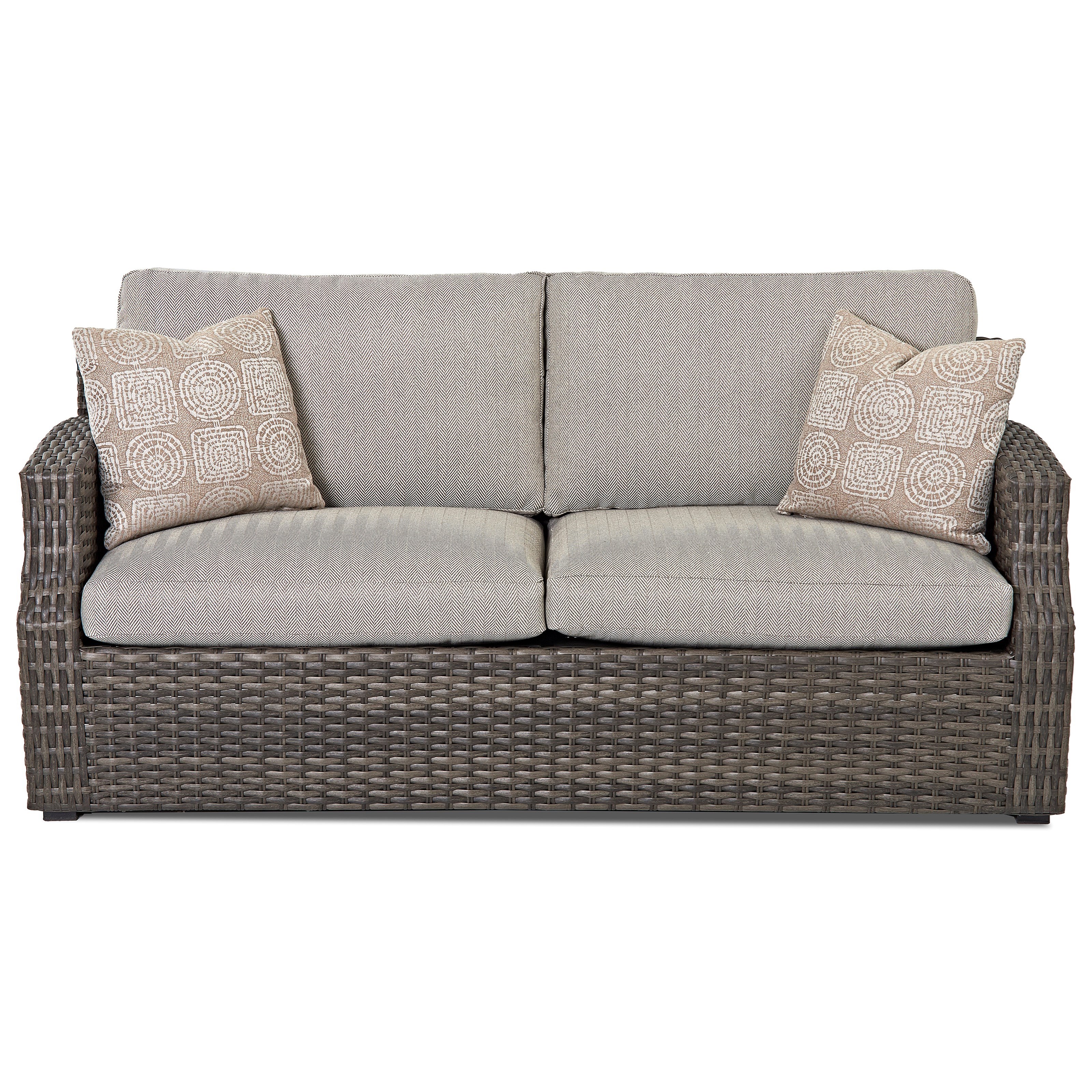 Klaussner Outdoor Cascade W5000 S Sofa With Reversible Cascade W5000 S Outdoor Sofa