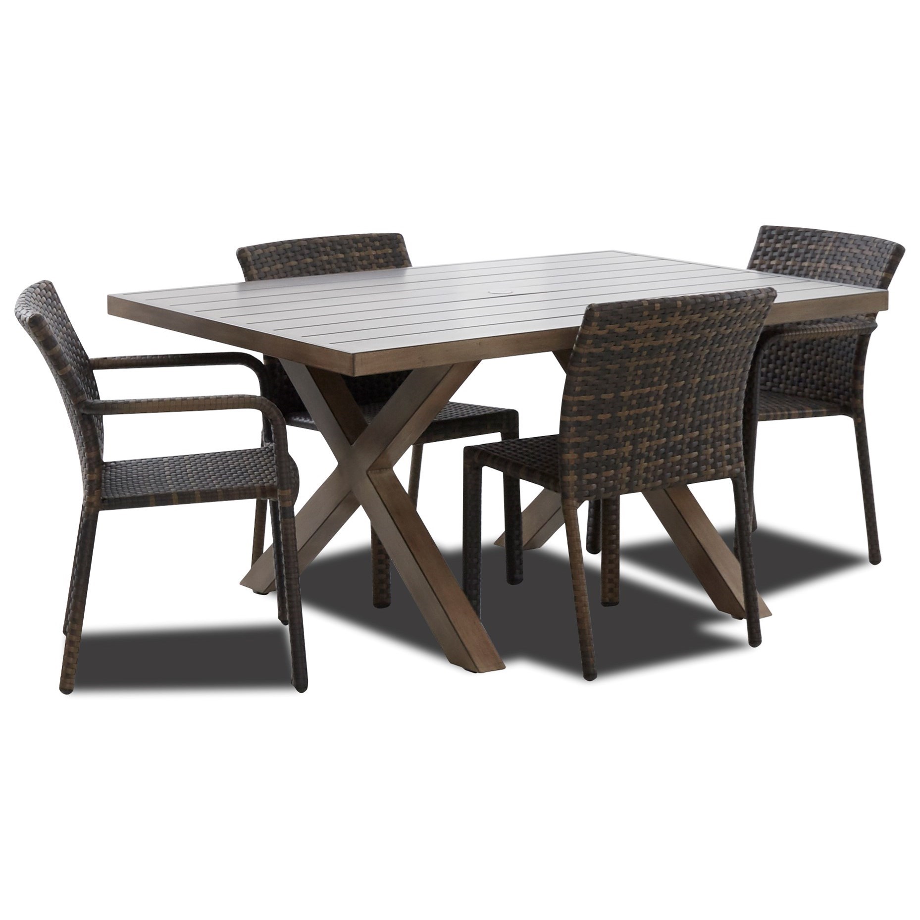 Klaussner Outdoor Crossroads Transitional 5 Piece Outdoor ...