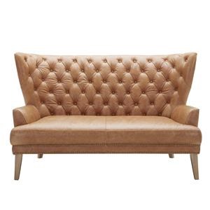 Urban Evolution Grandin Tufted Leather Settee