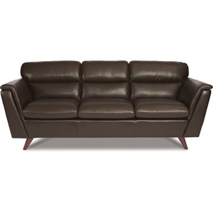 La Z Boy Arrow Mid Century Modern Leather Sofa Morris Home Sofas