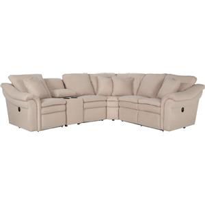 La Z Boy Devon 5 Piece Reclining Sectional With Left Arm 5 Pc Reclining Sectional Sofa With Cupholders And Ras Recliner