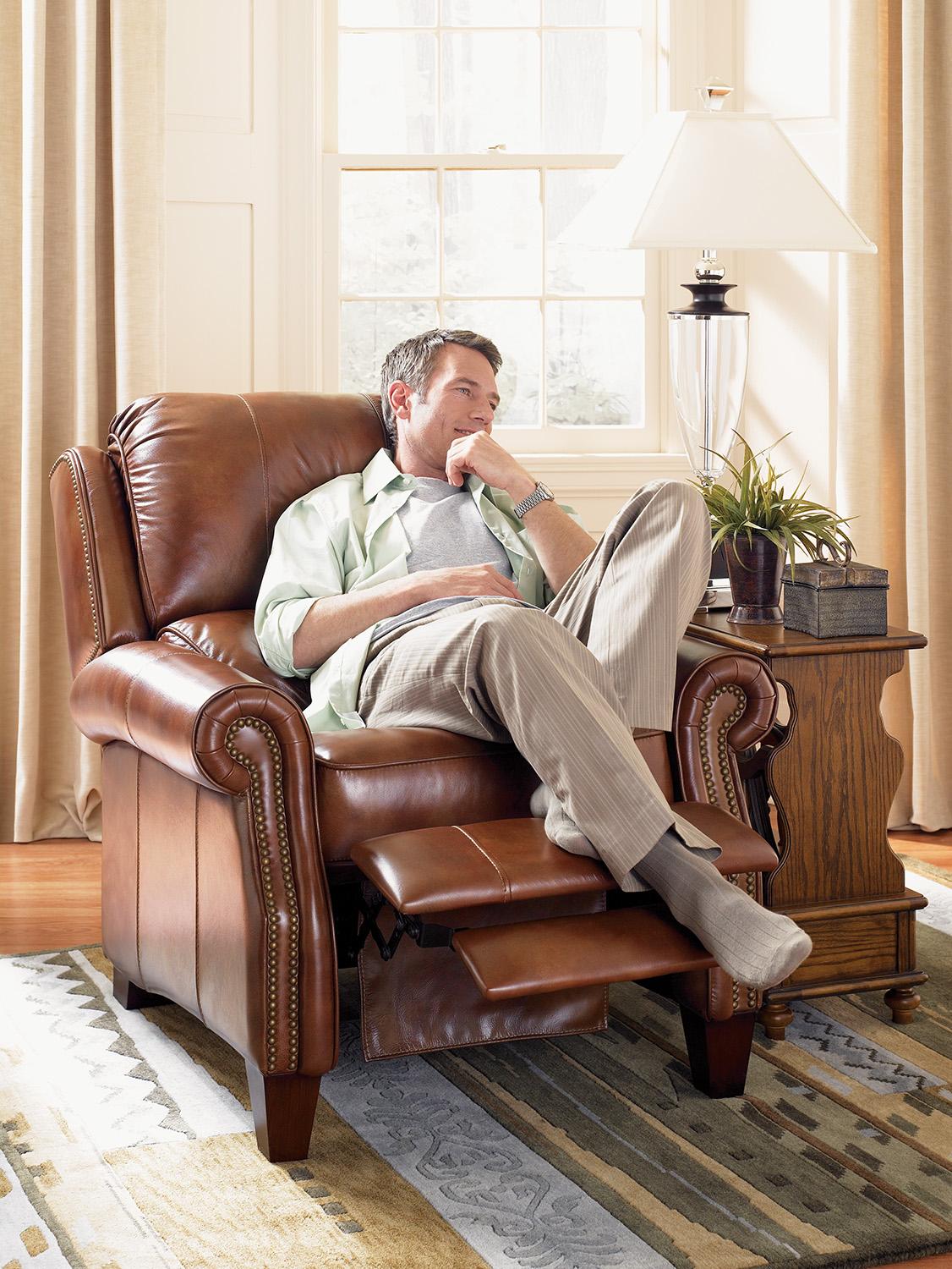 LaZBoy Recliners Tarleton Recliner Moore's Home Furnishings High Leg Recliners