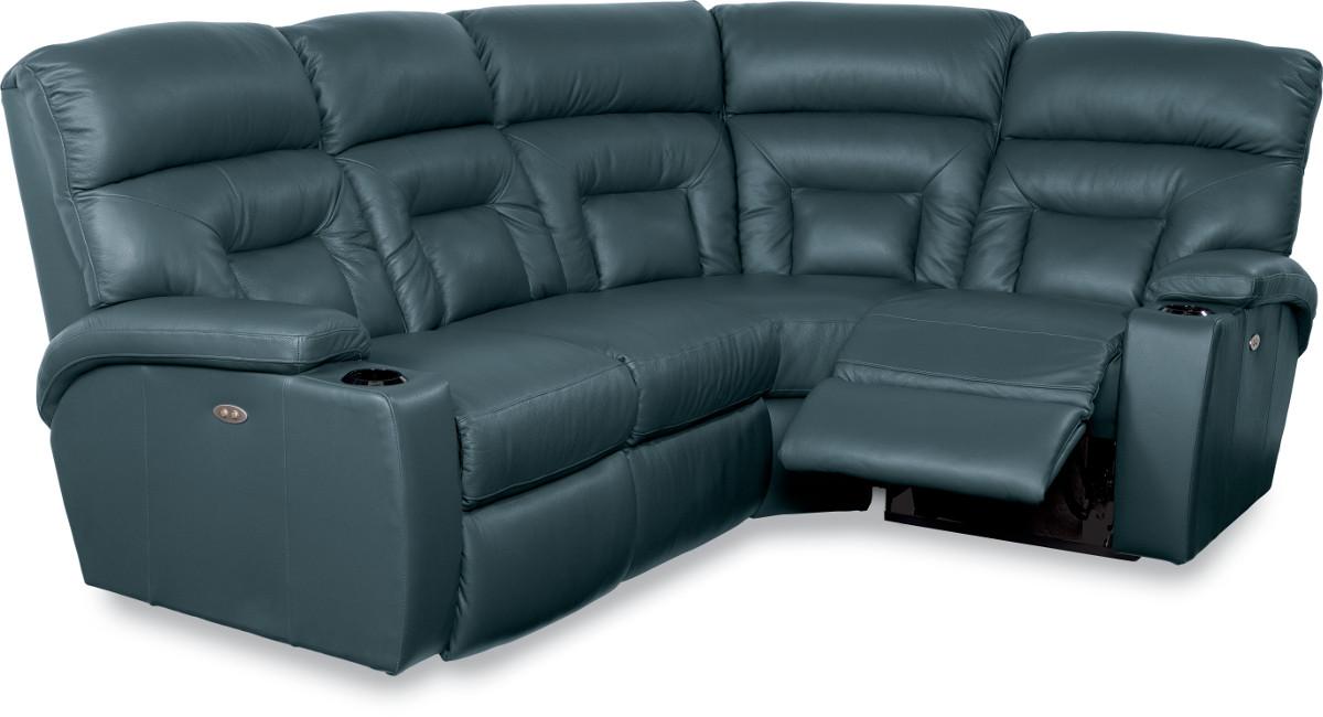 LaZBoy Spectator 4 Pc Reclining Sectional Sofa with PowerRecline+