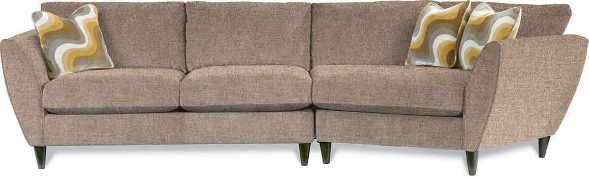 La Z Boy Tribeca Contemporary Two Piece Sectional Sofa With Las 2 Pc Sectional Sofa With Las Cuddler