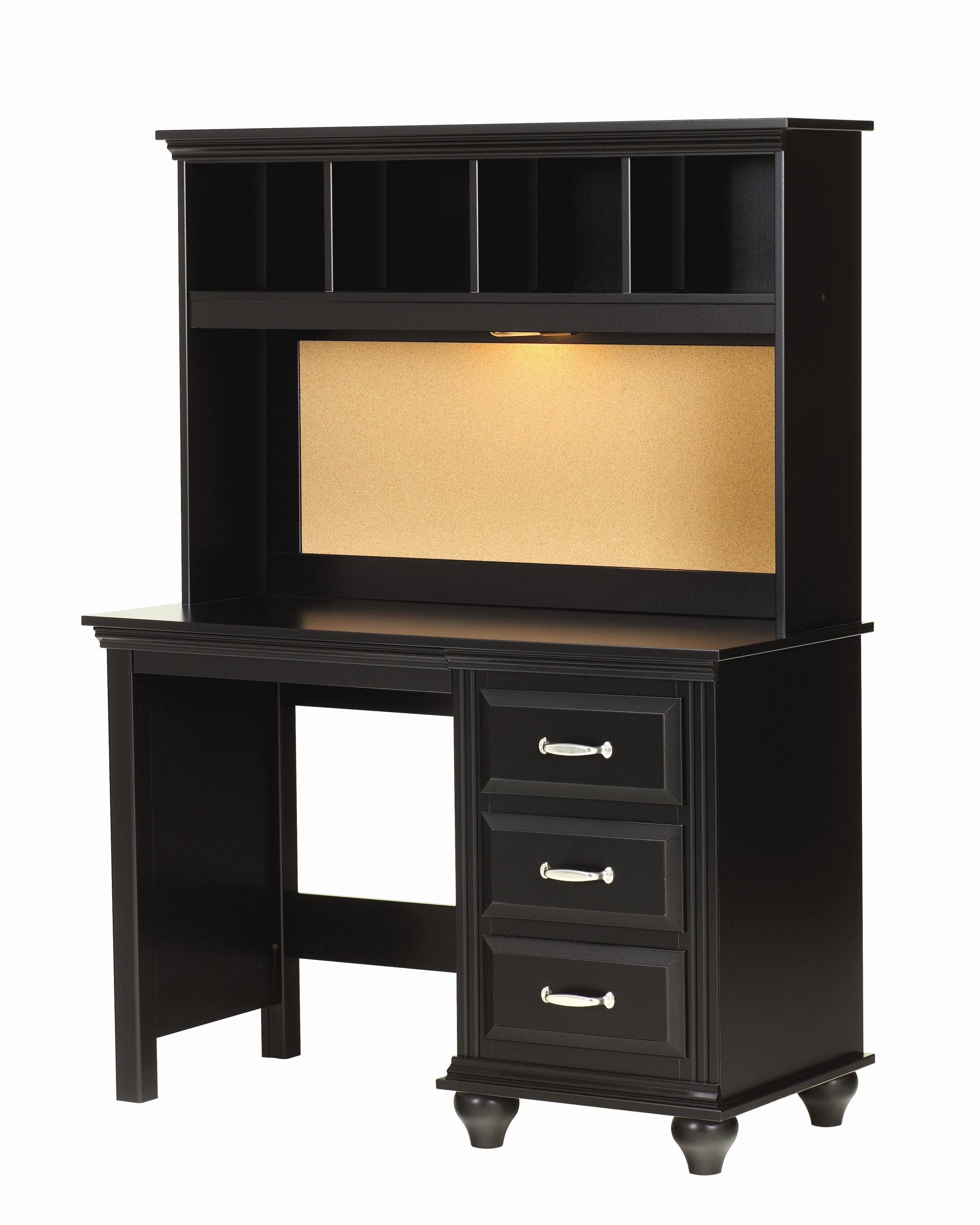 Lang Madison 4 Drawer Desk and Hutch with Light AHFA Desk Lang Madison 4 Drawer Desk and Hutch with Light AHFA Desk