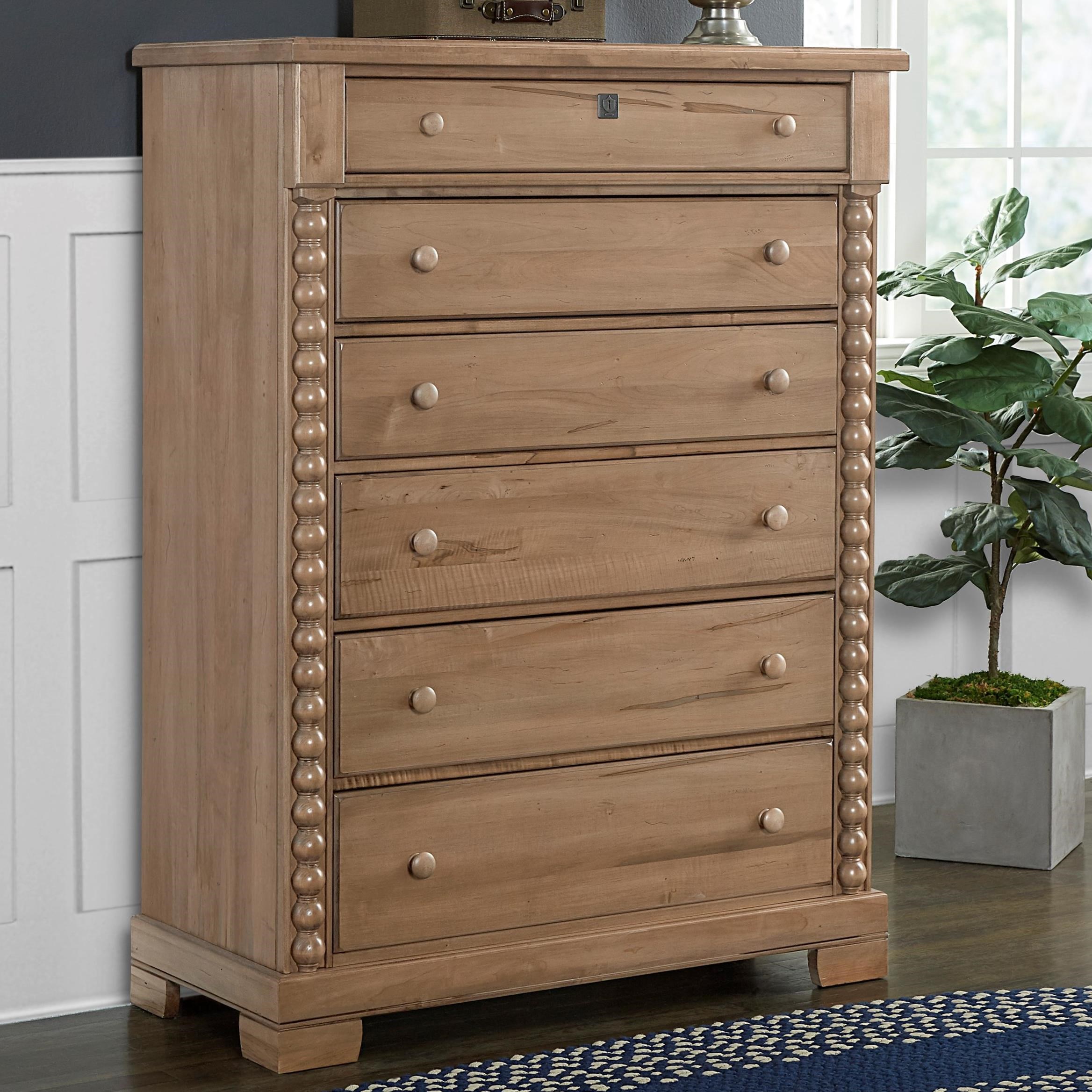 Laurel Mercantile Co Scotsman Rustic Solid Wood 6 Drawer Chest