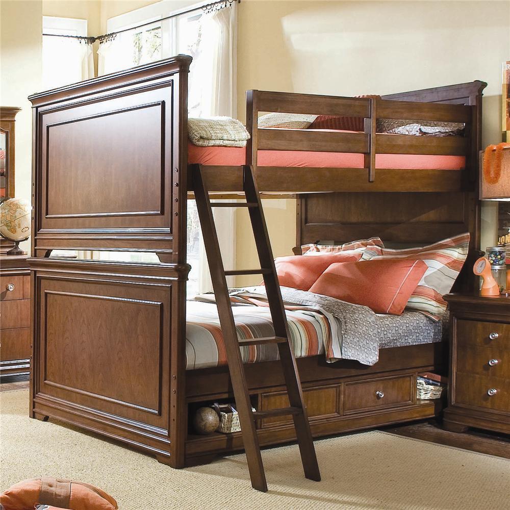 lea industries elite classics full size bunk bed with underbed full size bunk bed