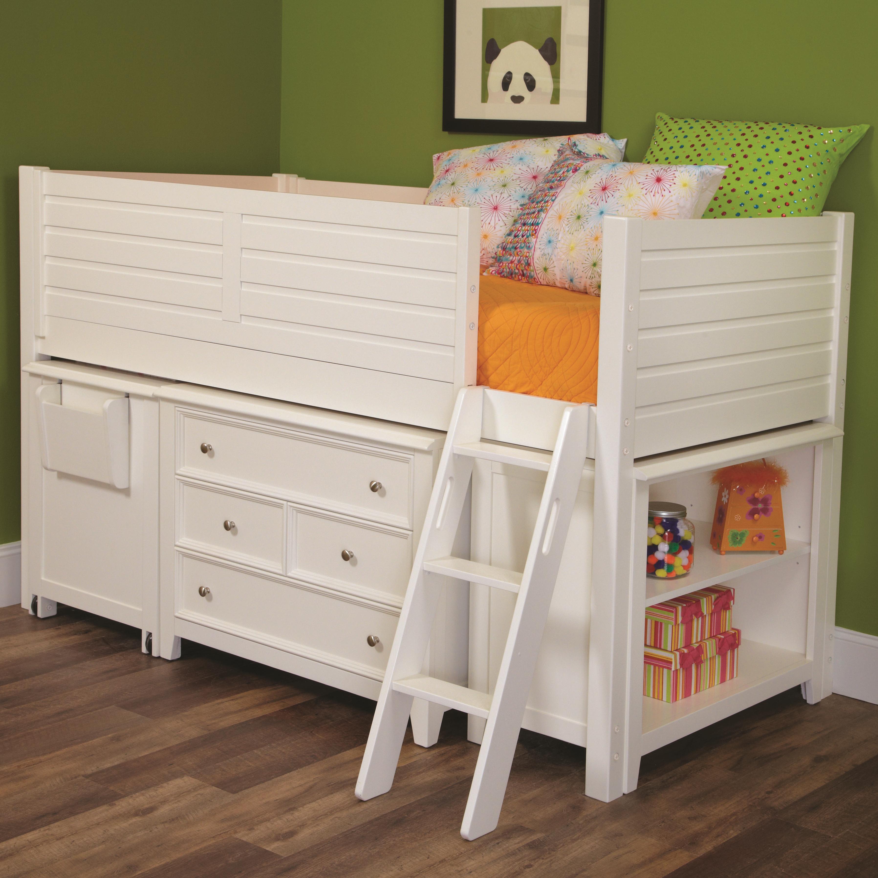Lea Industries Willow Run Twin Low Loft Bed with Bookshelf Lea Industries Willow Run Twin Low Loft Bed with Bookshelf
