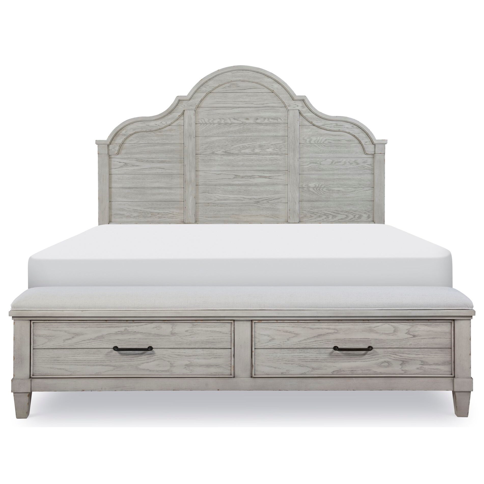Belhaven Modern Farmhouse California King Arched Panel Bed ...