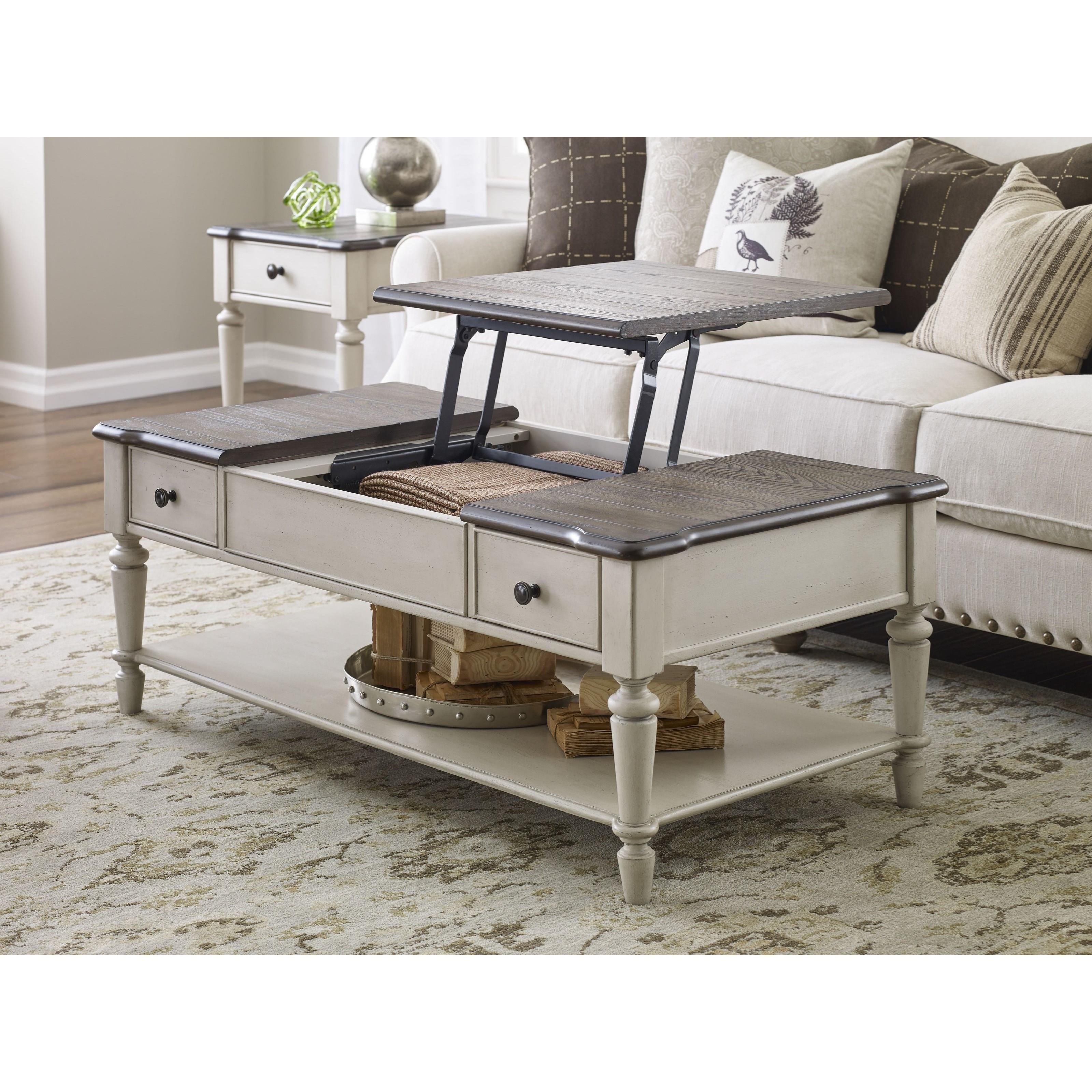 Legacy Classic Brookhaven LiftTop Cocktail Table PassThrough Drawers