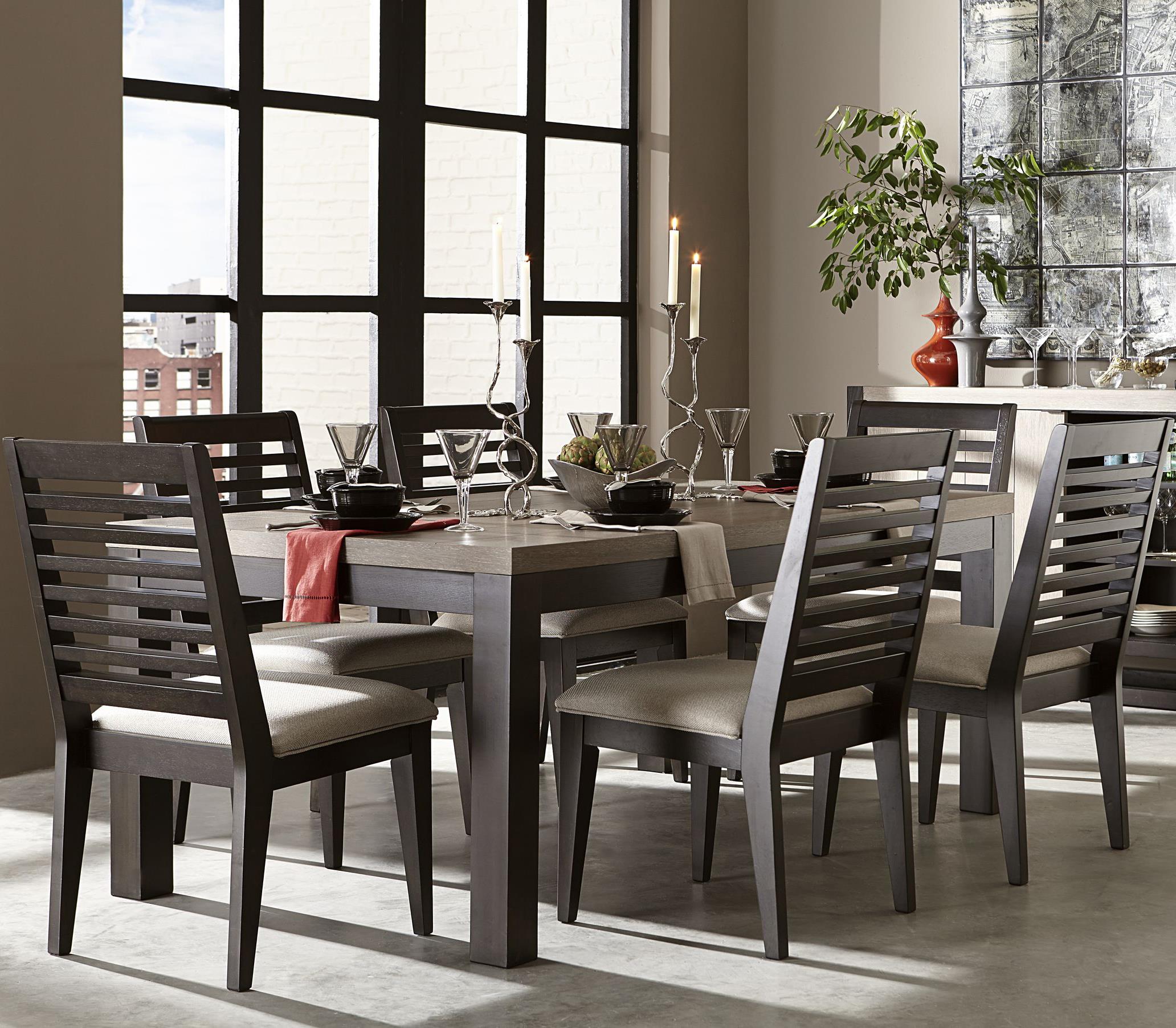 Legacy Classic Helix 7 Piece Dining Set with Slat Back Side Chairs ... Legacy Classic Helix 7 Piece Dining Set with Slat Back Side Chairs ...