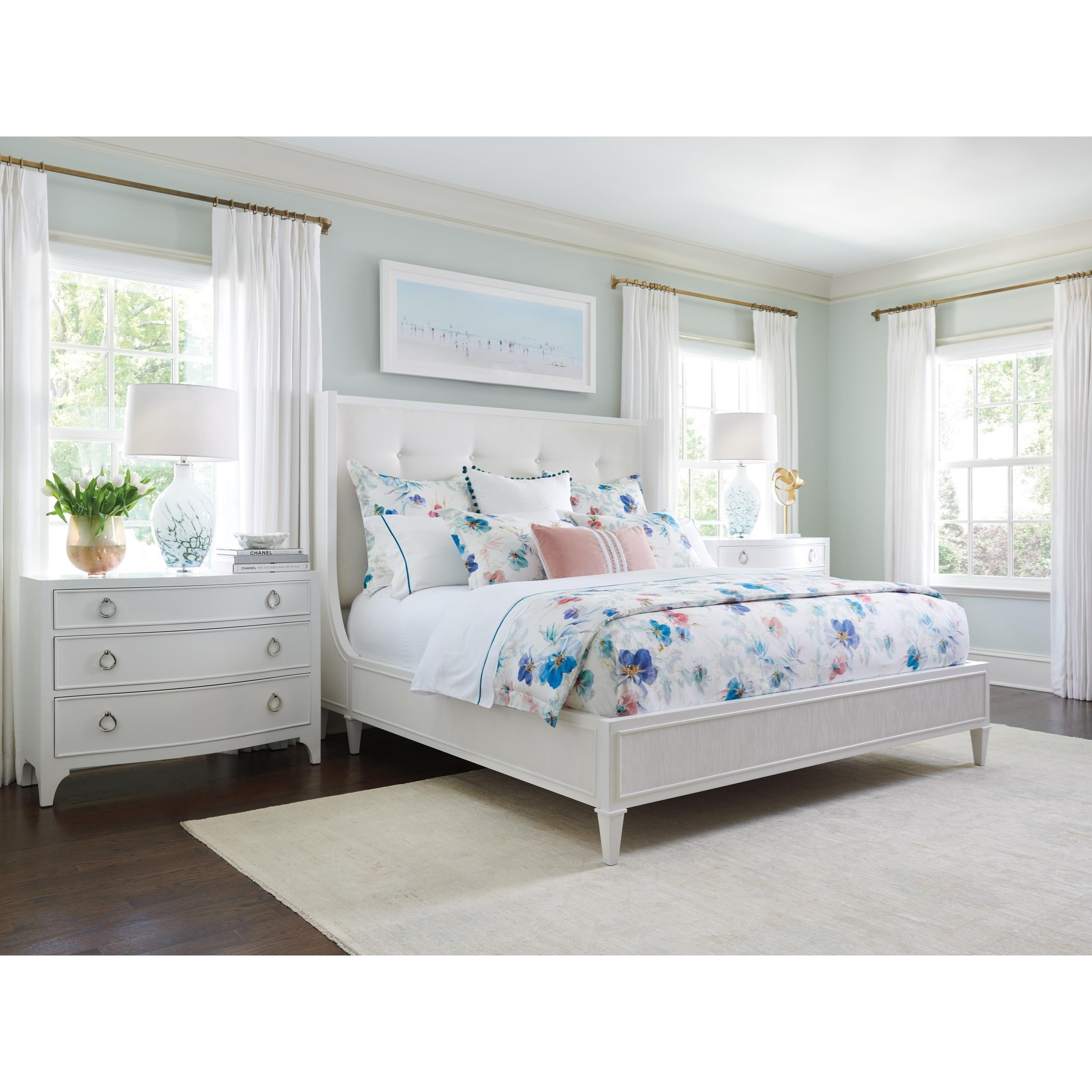Lexington Avondale Arlington Queen Platform Bed with Upholstered Tufted