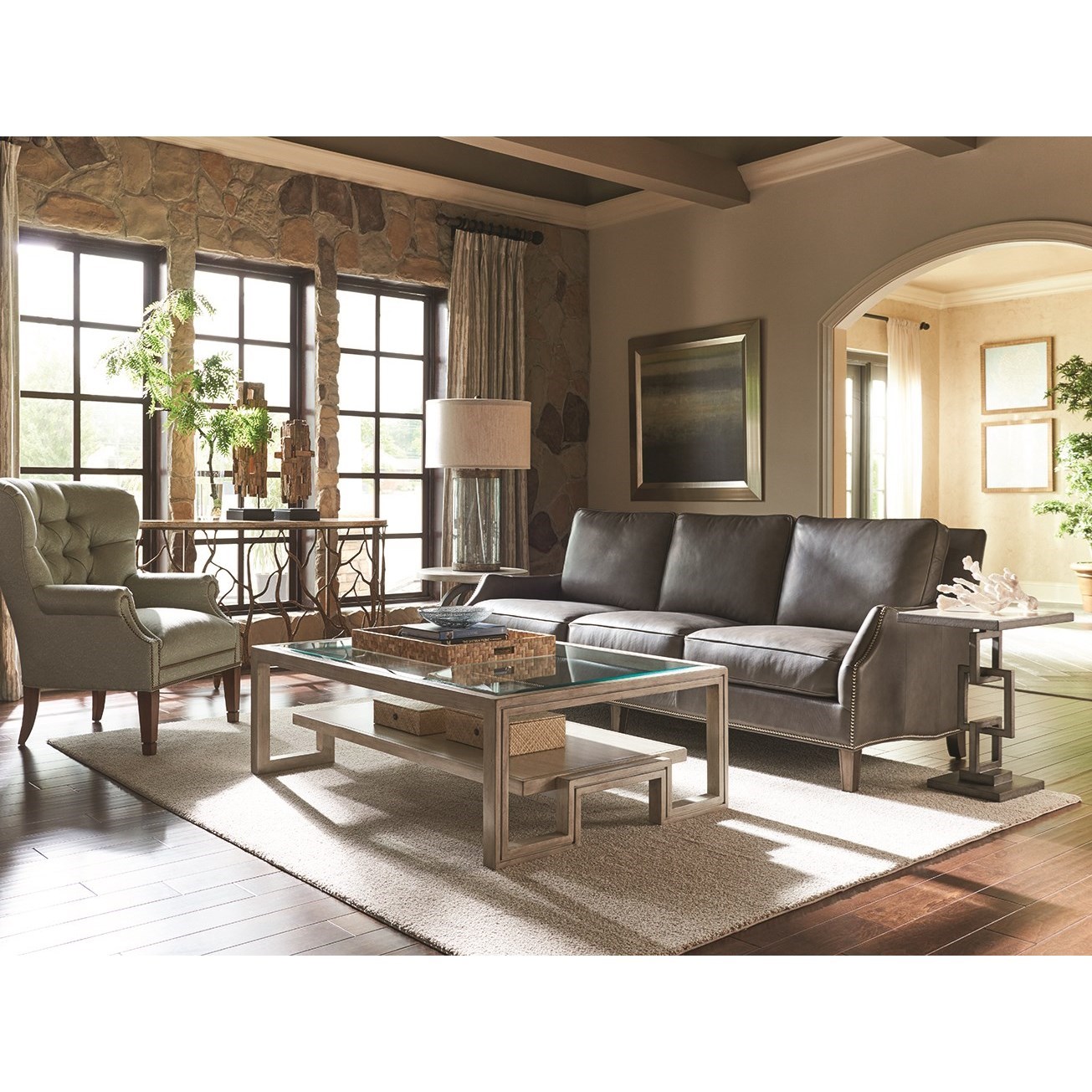 Lexington Oyster Bay 71183303 Ashton Leather Quickship Sofa Design