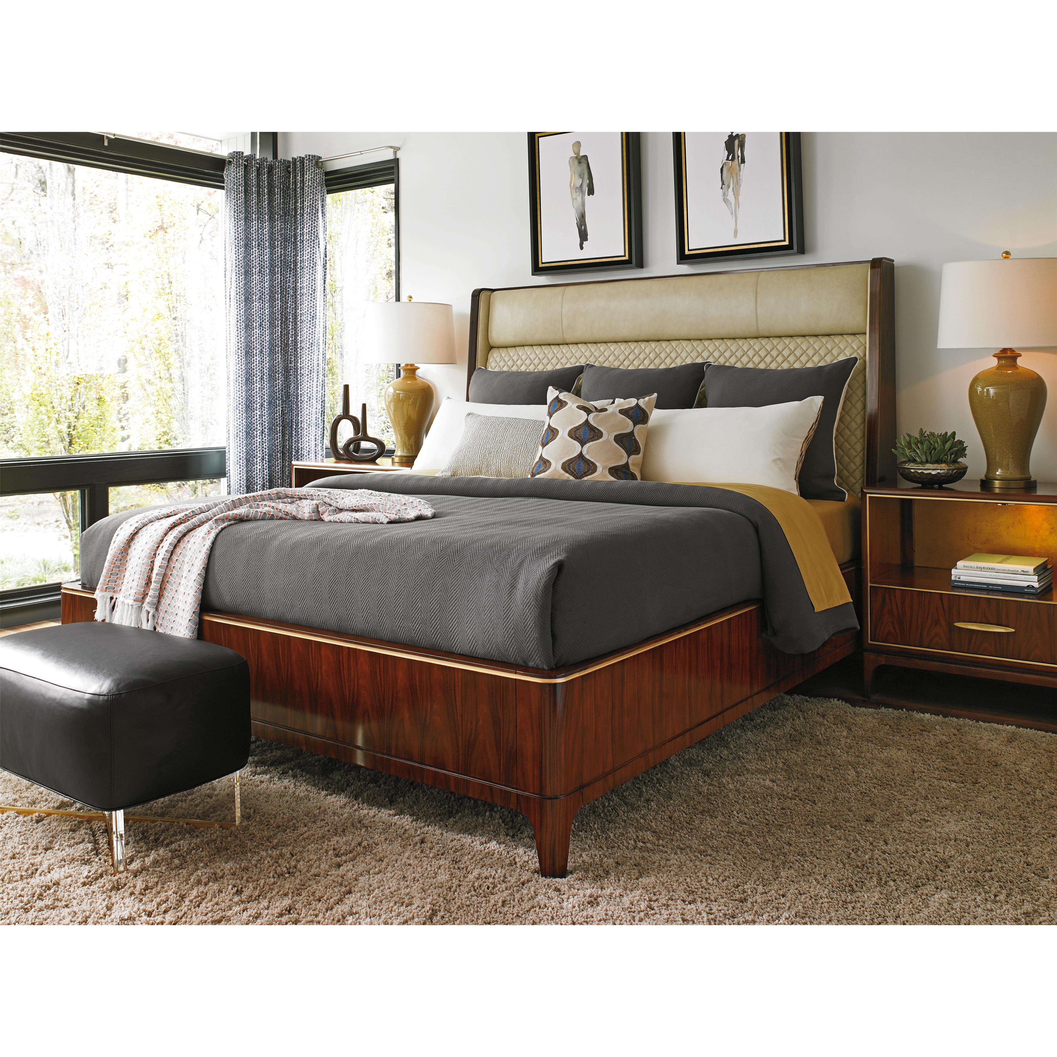 Lexington TAKE FIVE 723144C Empire KingSized Bed with Quilted Leather