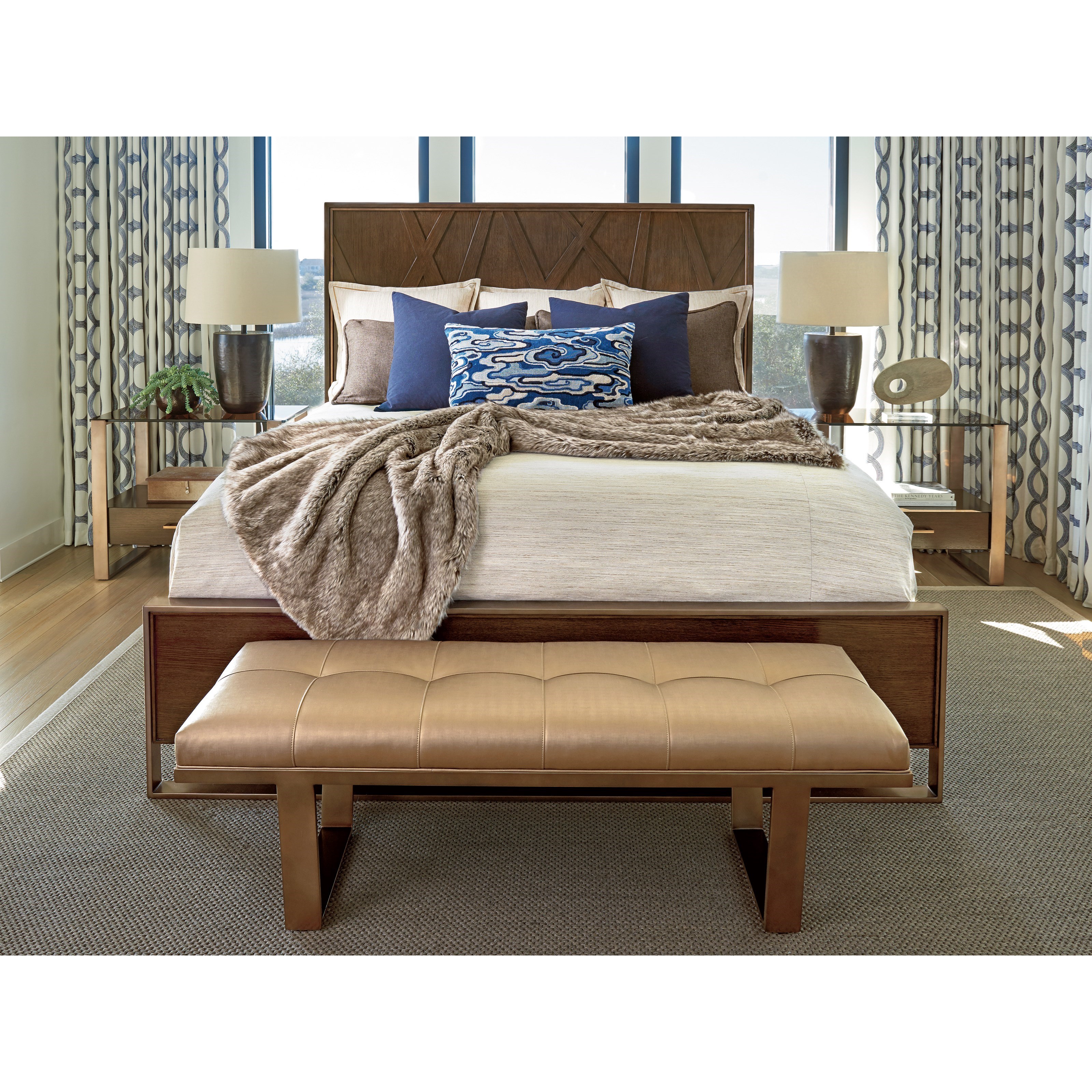 Lexington Zavala 182825 Fuller Tufted Accent Bench Baer's Furniture