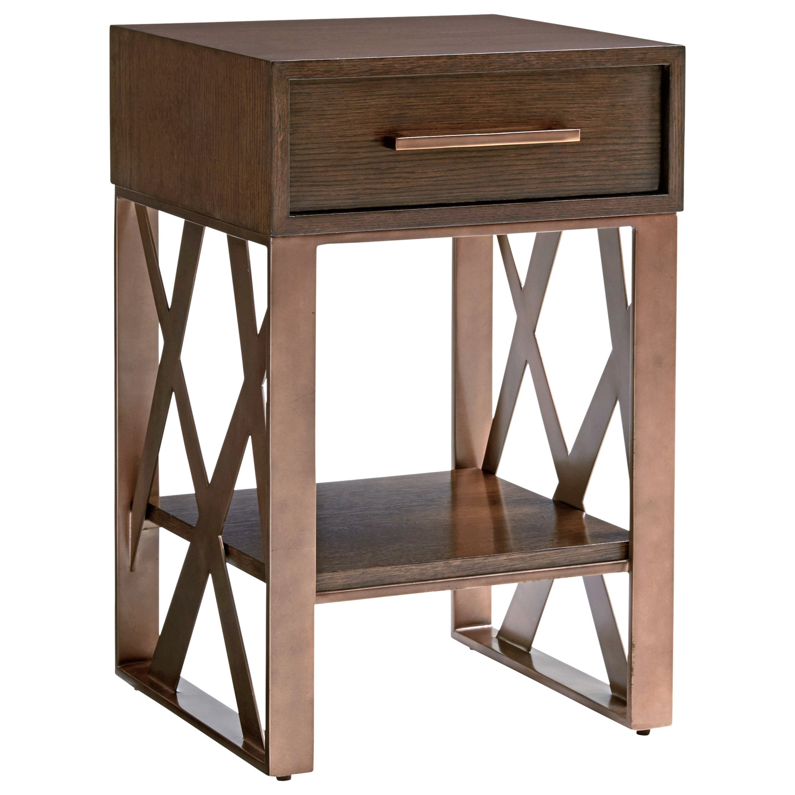 Lexington Zavala 790622 Cella One Drawer Night Table with Metal