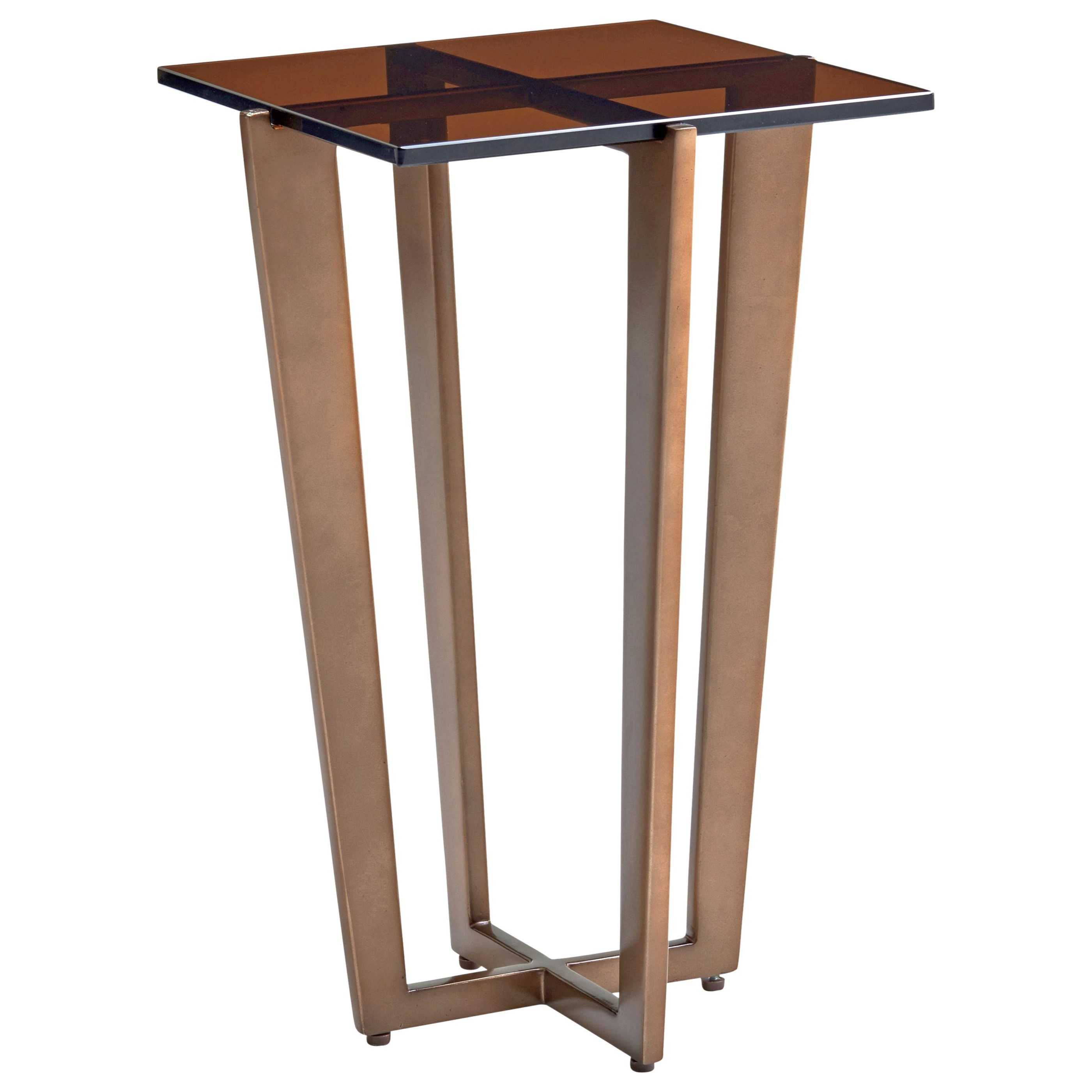 Lexington Zavala 790954C Vortex Chairside Table with AmberTinted