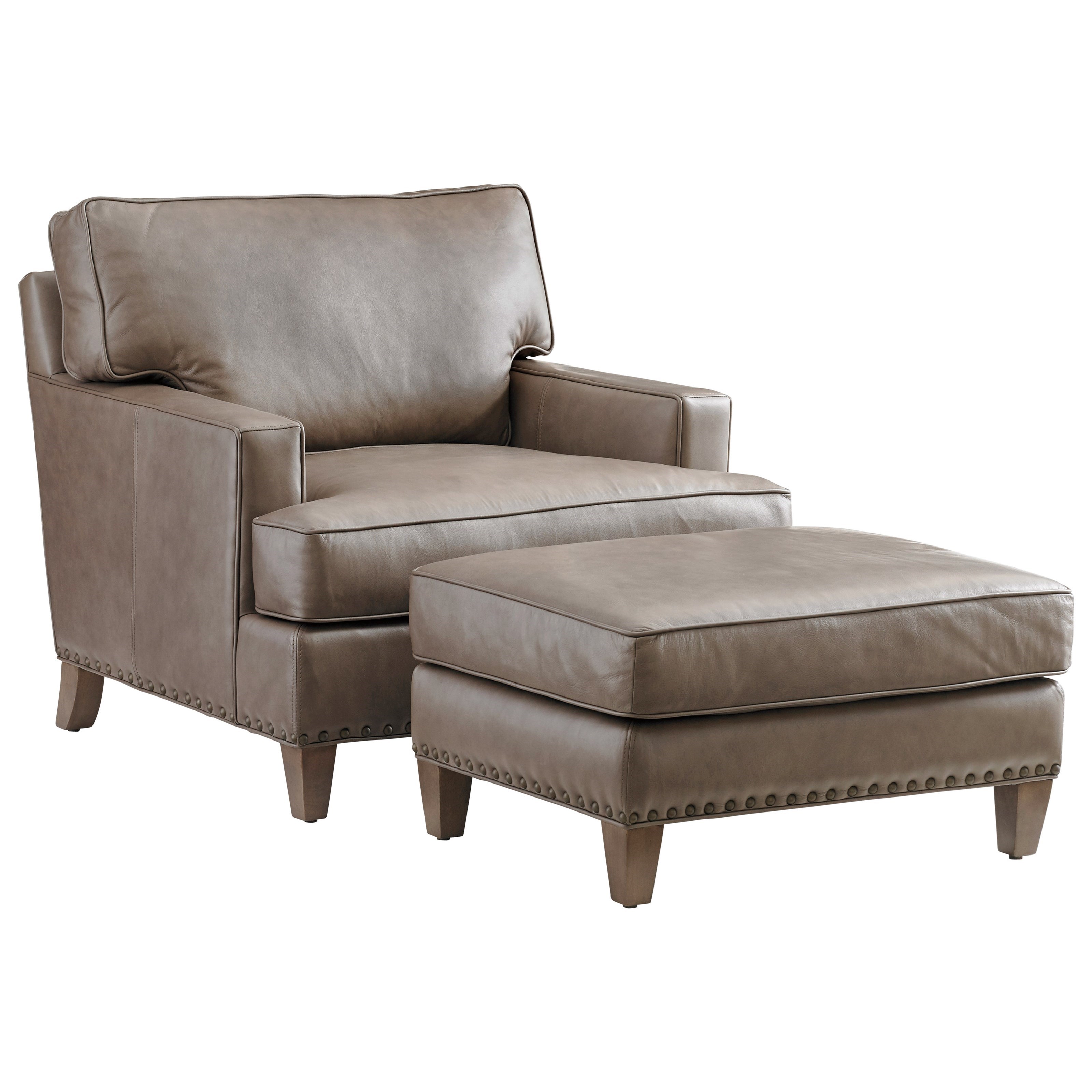 Lexington Zavala 90121101 Hughes Leather Chair with Track Arms and