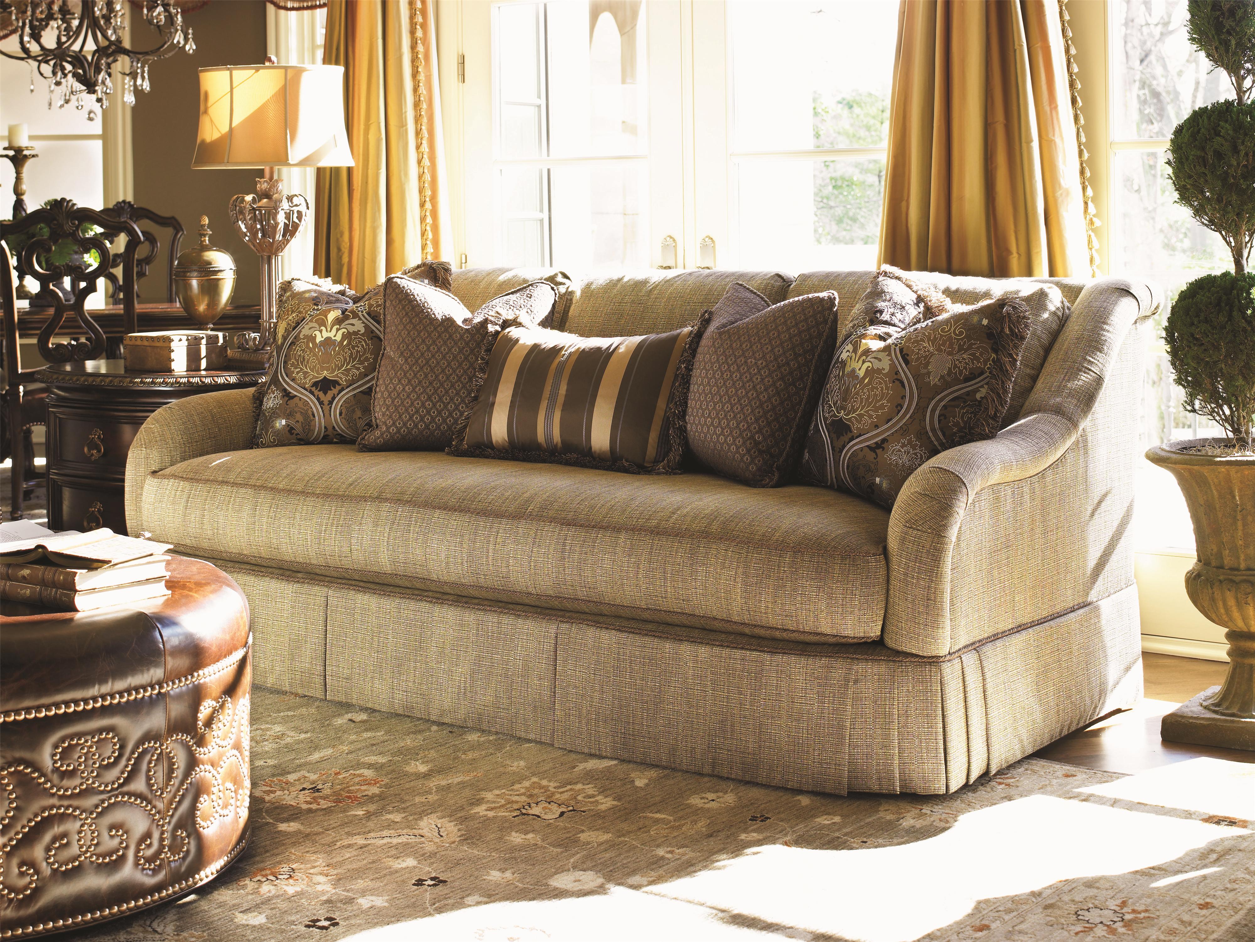 Lexington Florentino Santina Sofa with English Arms and Overlapping