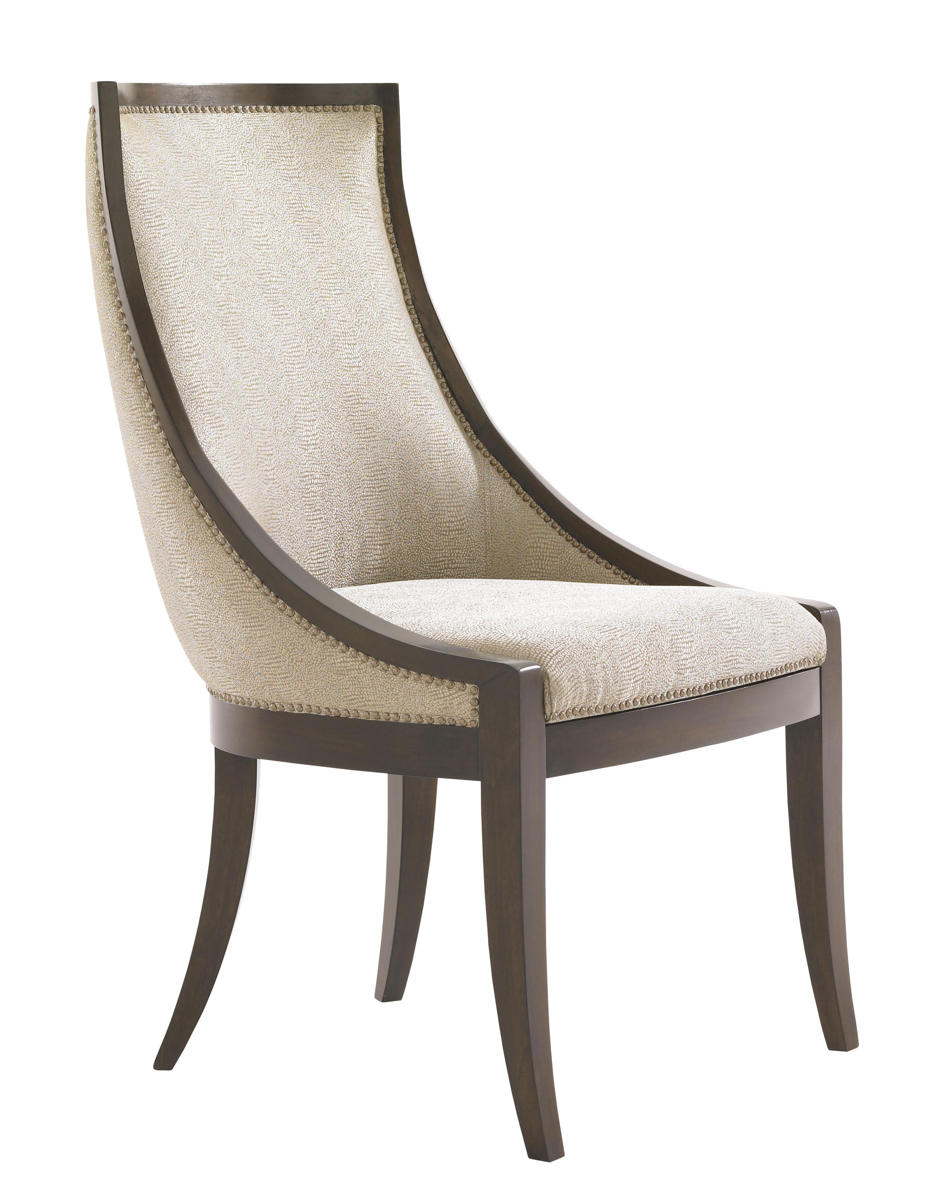 metro outdoor living buffet on Lexington Tower Place Contemporary Talbot Quickship Host Chair In Kendall Fabric Belfort Furniture Dining Side Chairs