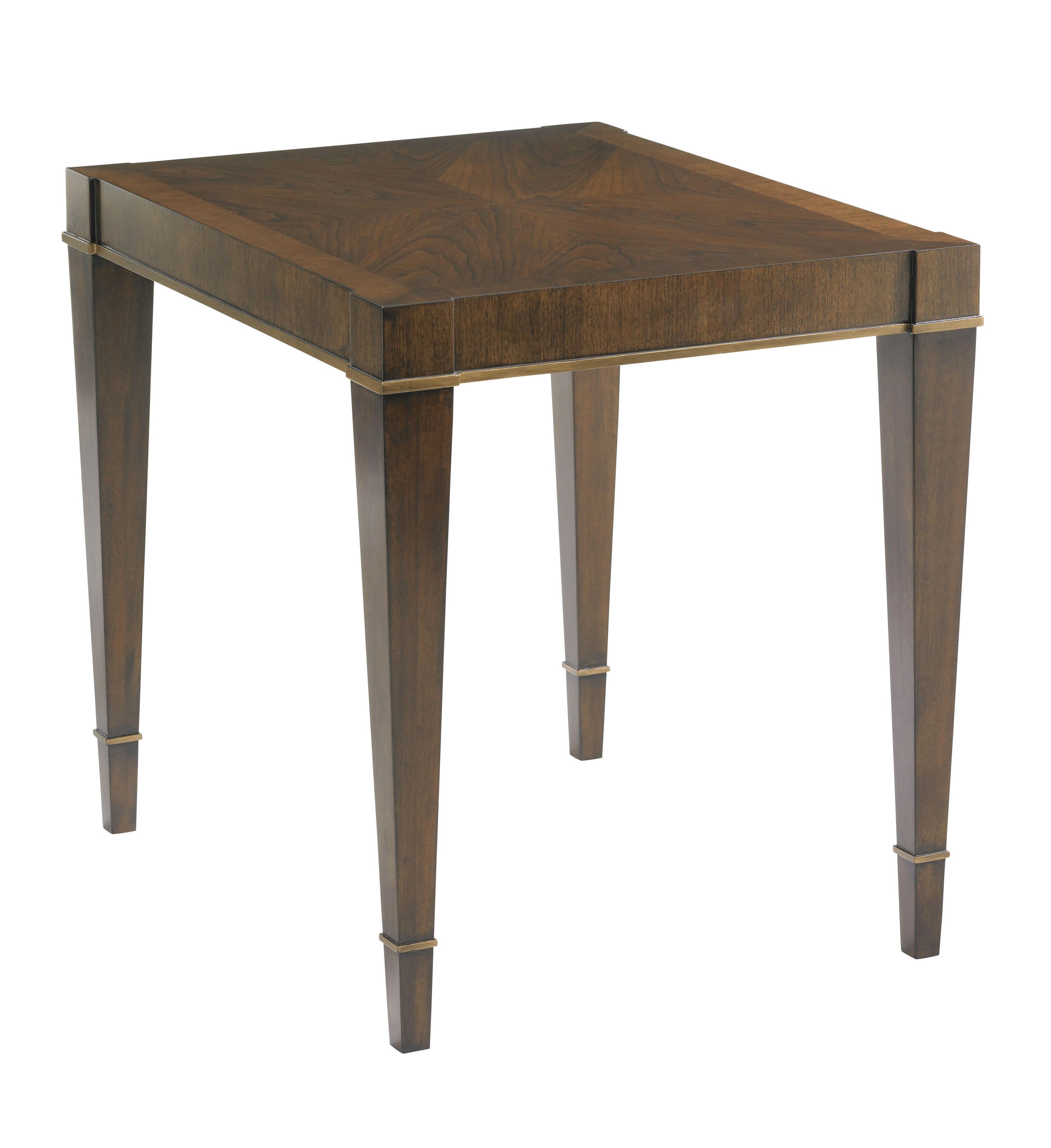 Lexington Tower Place Contemporary Inverness End Table With Gold Tipping Belfort Furniture End Tables