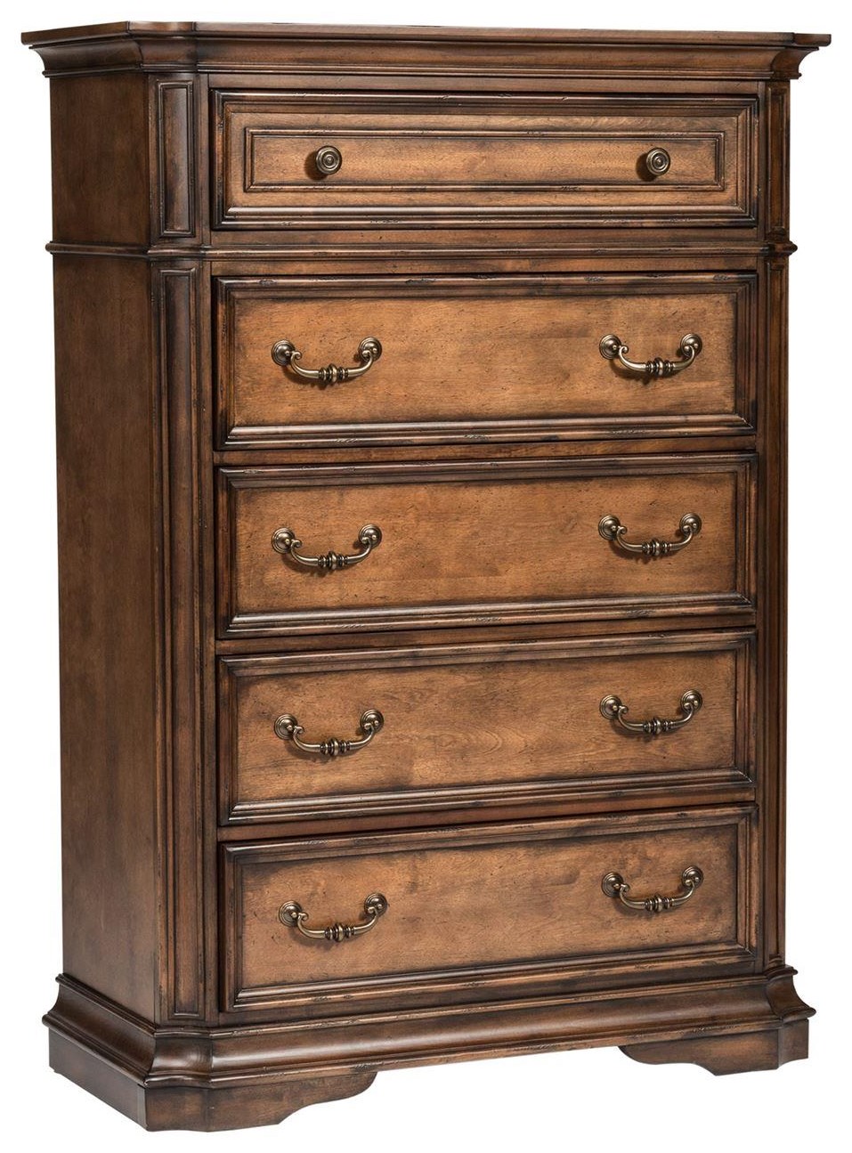 Amelia Traditional 5 Drawer Chest Of Drawers With Light Distressing By Liberty Furniture At Royal
