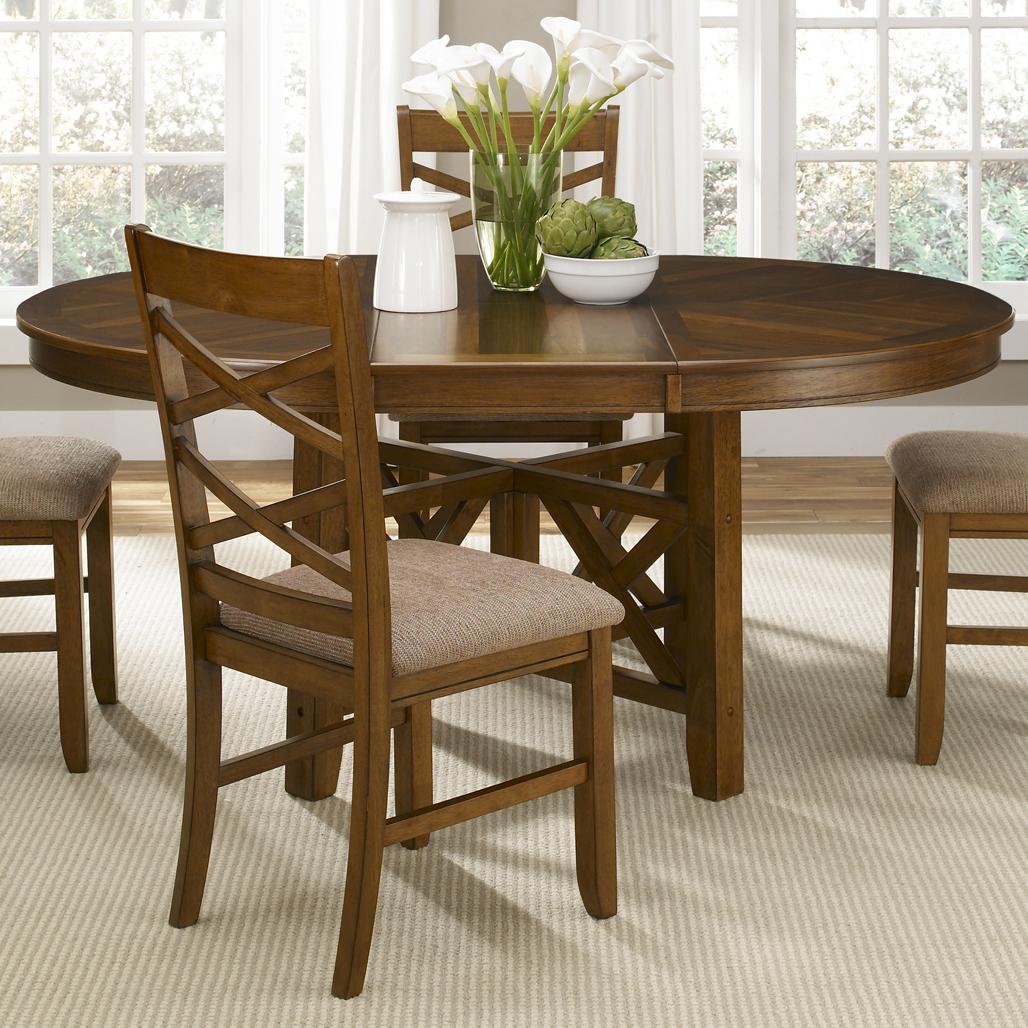 applewood round-to-oval single pedestal dining table with 18-inch applewood round-to-oval single pedestal dining table with 18-inch