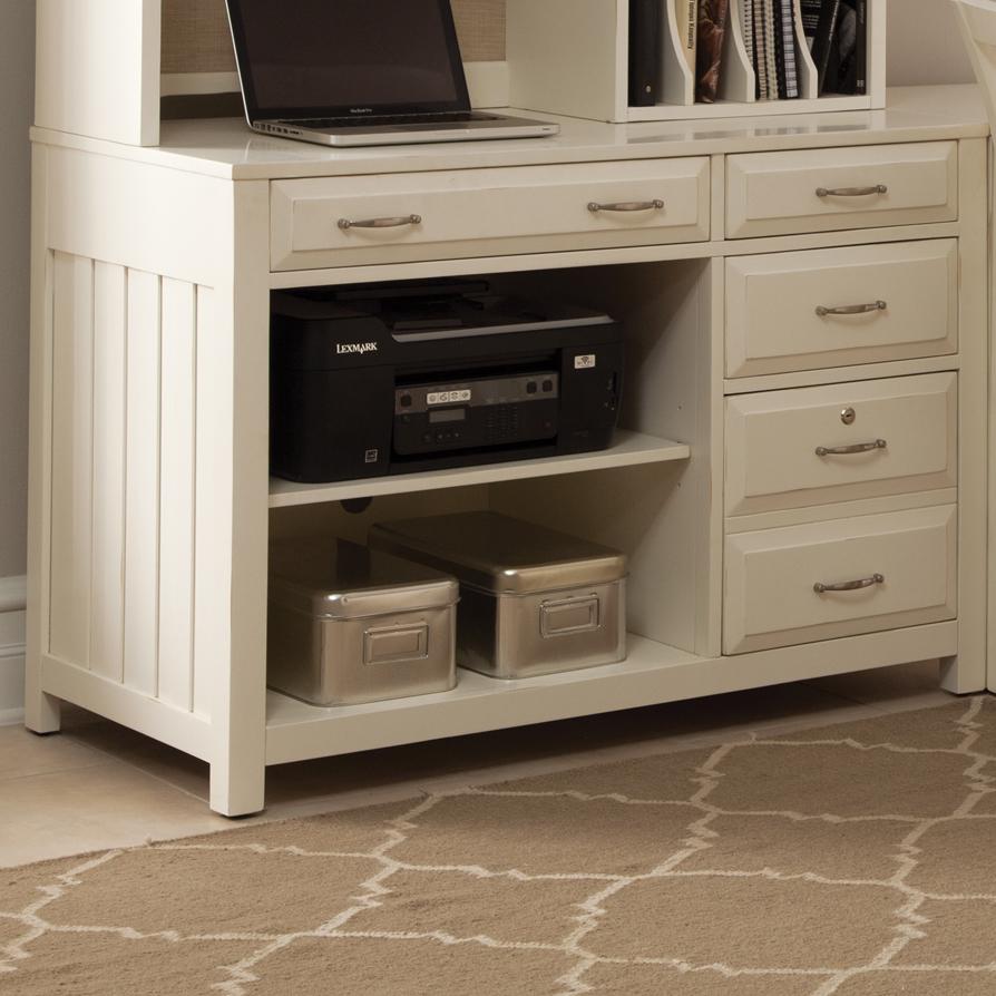 Hampton Bay White Computer Credenza With Shelves And Drawers Liberty Furniture Hampton Bay White Computer Credenza Item Number 715 Ho121
