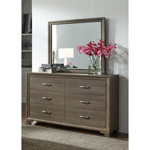 Liberty Furniture Hartly 6 Drawer Dresser & Mirror