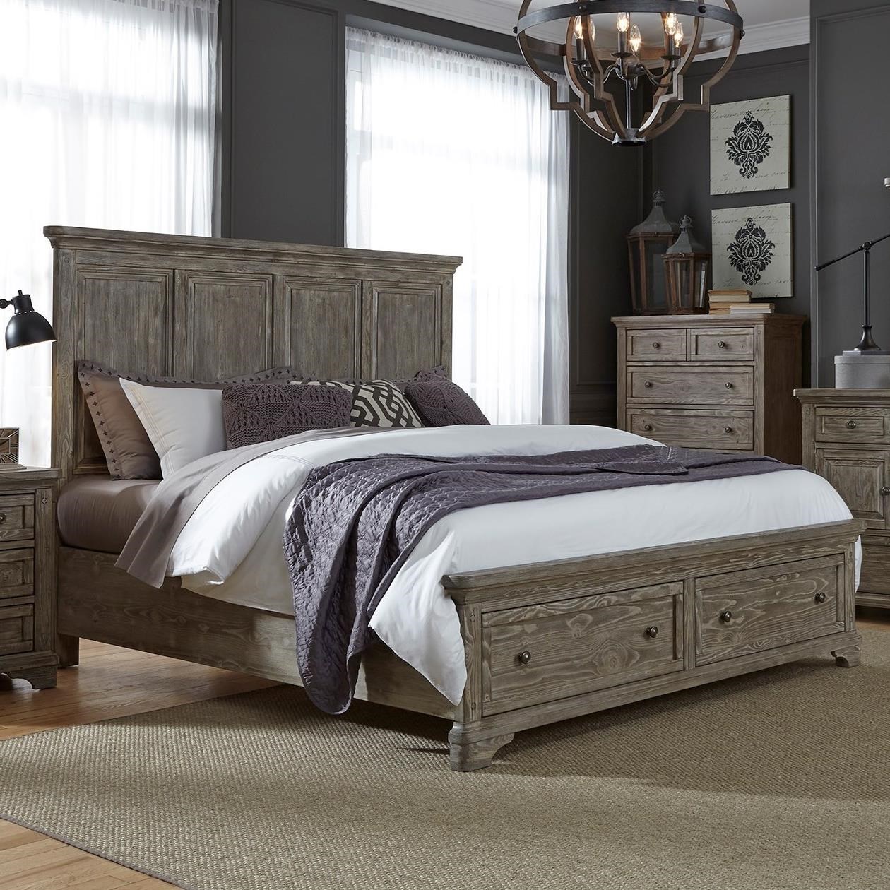 Liberty Furniture Highlands King Storage Bed with 2 Drawers Darvin