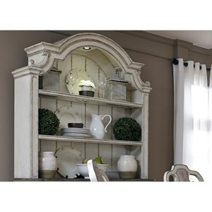 Liberty Furniture Magnolia Manor Dining 2 Shelf Hutch with Touch Lighting