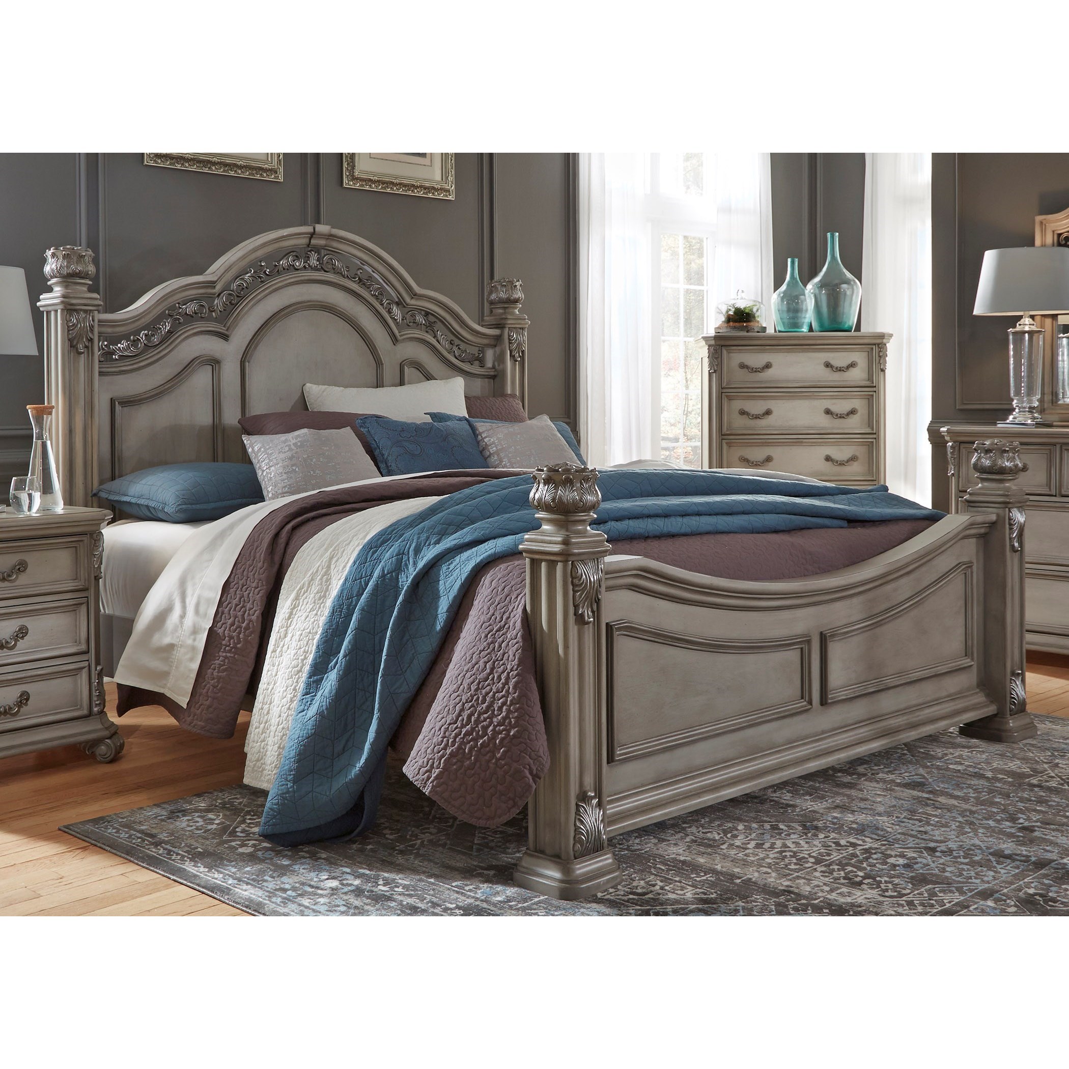 Liberty Furniture Messina Estates Bedroom Queen Poster Bed
