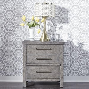 Liberty Furniture Modern Farmhouse Contemporary 3-Drawer Nightstand