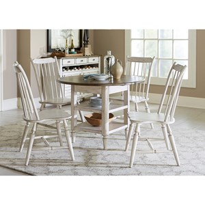 Vendor 5349 Oak Hill Dining 5 Piece Drop Leaf Table Set