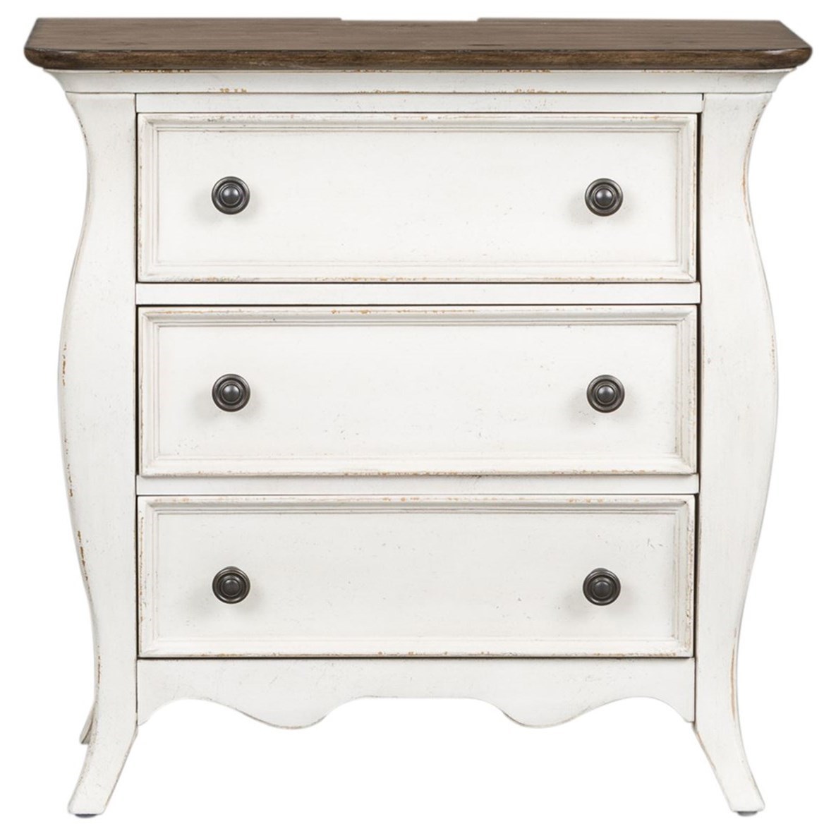 Liberty Furniture Parisian Marketplace Relaxed Vintage 3 Drawer Bombay Nighstand With Charging Station Wayside Furniture Nightstands