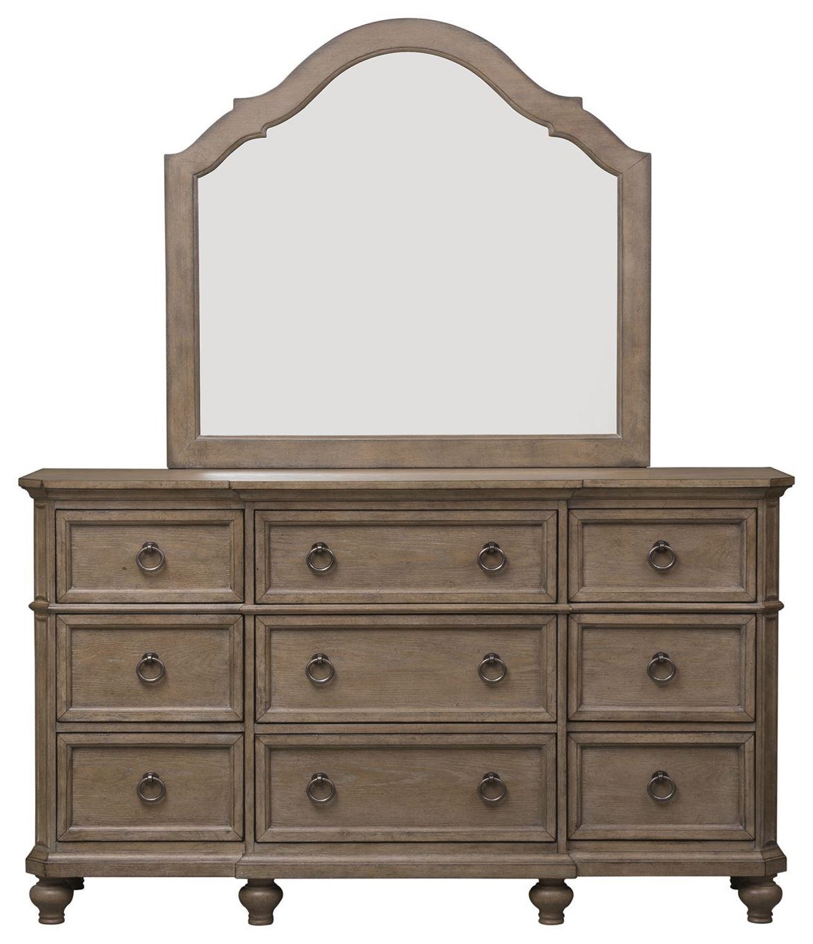 Liberty Furniture Simply Elegant Cottage Breakfront Nine Drawer Dresser And Mirror With Felt Lined Top Drawers Royal Sets Liberty Furniture Simply Elegant