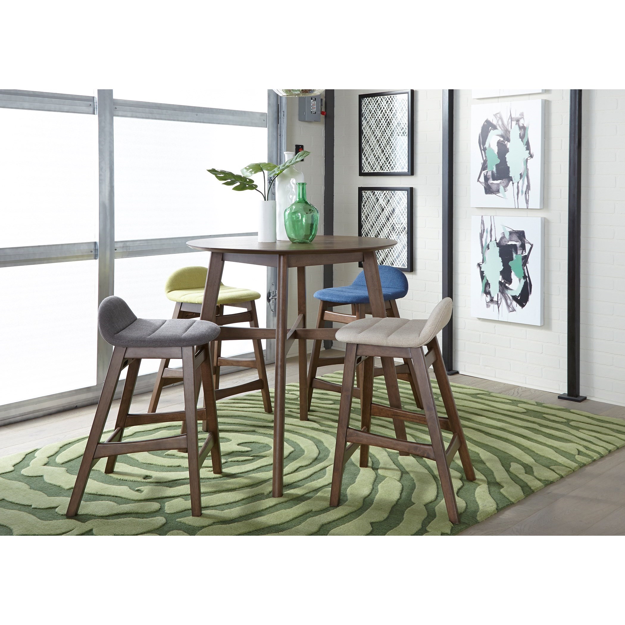 liberty furniture space savers mid century modern 5 piece gathering