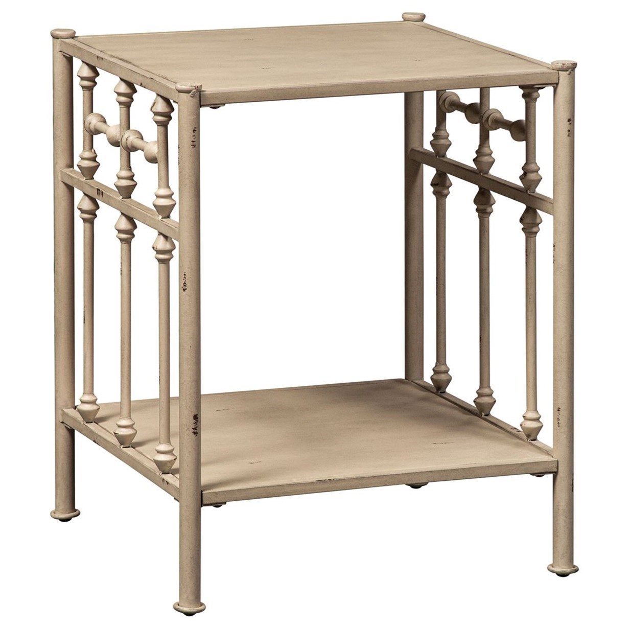 Liberty Furniture Vintage Series 179 Br61 W Open Metal Nightstand With Distressed Finish Catalog Outlet Nightstands