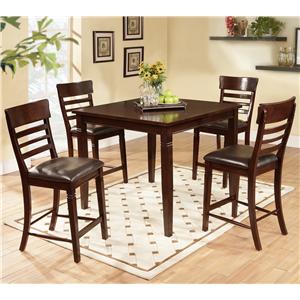 Lifestyle Dc192 432 11801 5 5 Piece Pub Table Set With Ladder Back Pub Chairs Furniture Fair North Carolina Pub Table And Stool Set