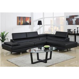 Lifestyle U1192 Contemporary Two Piece Sectional Sofa