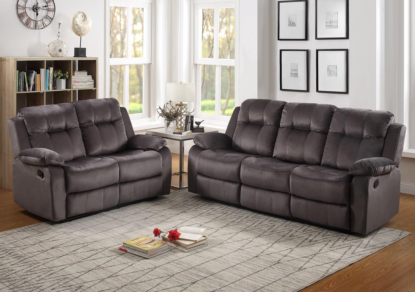 Urbino Storm Grey Reclining Sofa Loveseat Set By Lifestyle At Sam Levitz Furniture