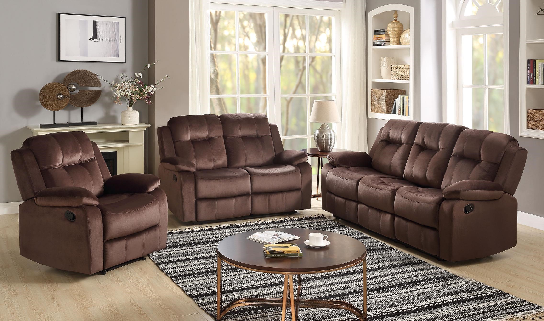 Urbino Chocolate Reclining Sofa Loveseat Recliner Set By Lifestyle At Sam Levitz Furniture
