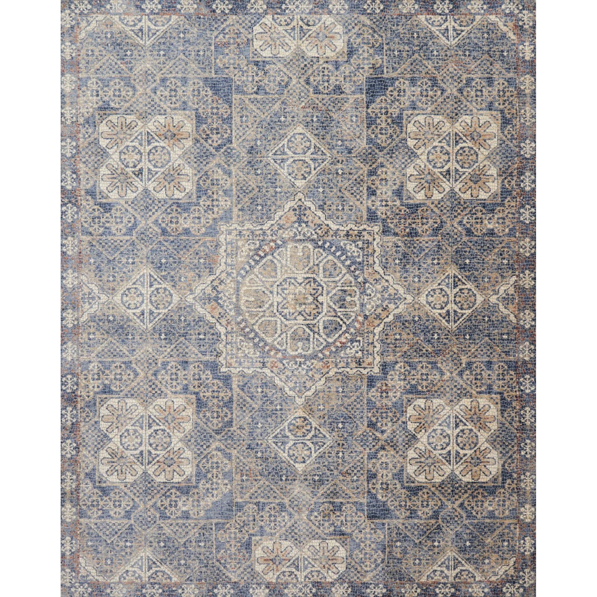 Loloi Rugs Porcia 7 10 X 7 10 Blue Round Rug Sprintz Furniture Rugs