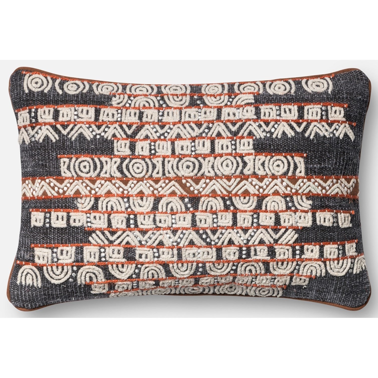 Blue/Rust Loloi Loloi-DSETP0379BBRUPIL1-Blue Decorative Accent Pillow Cotton & Polyester Cover with Down Fill 18 x 18 18 x 18 Blue/Rust Loloi Loloi-DSETP0379BBRUPIL1-Blue Decorative Accent Pillow Cotton & Polyester Cover with Down Fill 18 x 18 18 x 18