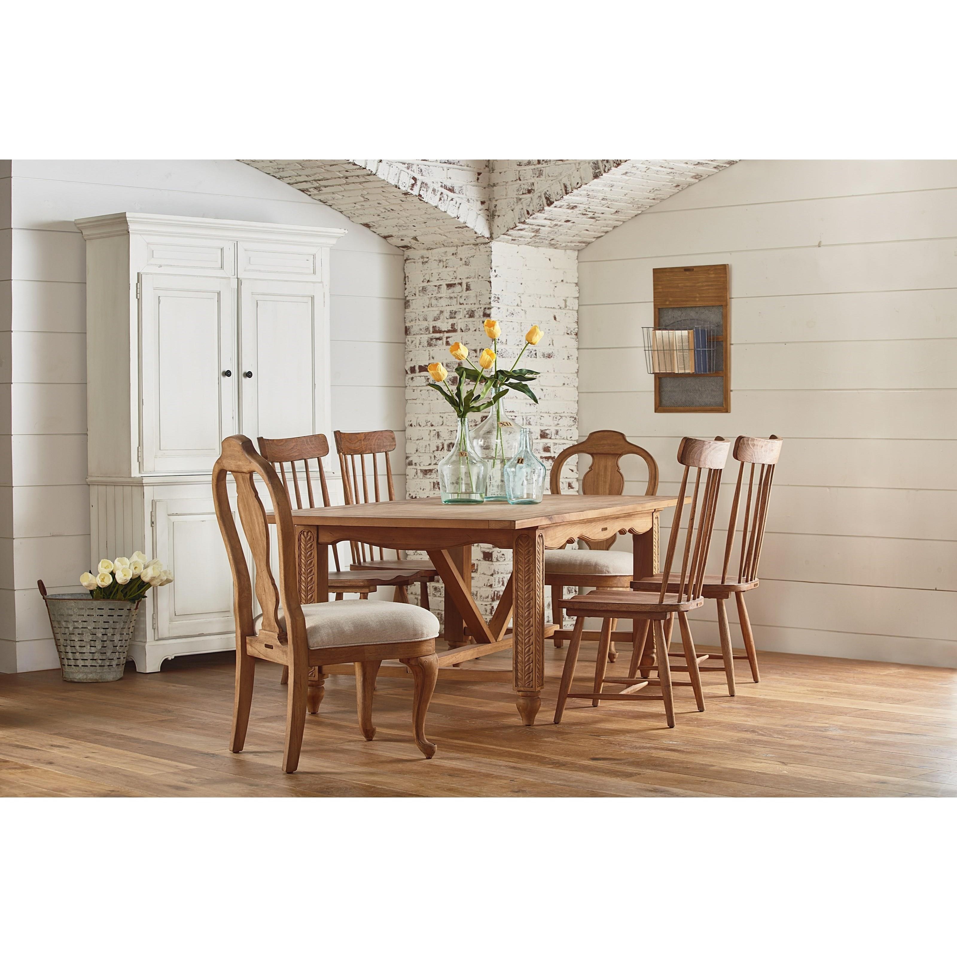 Magnolia Home by Joanna Gaines French Inspired Leaf Carved Dining Table